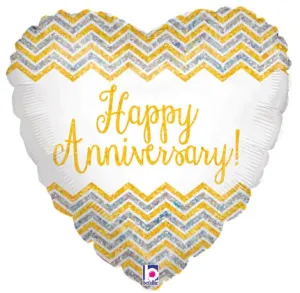 18" Happy Anniversary Holographic