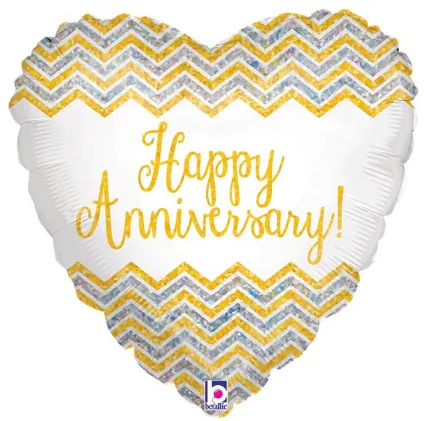 18" Happy Anniversary Holographic