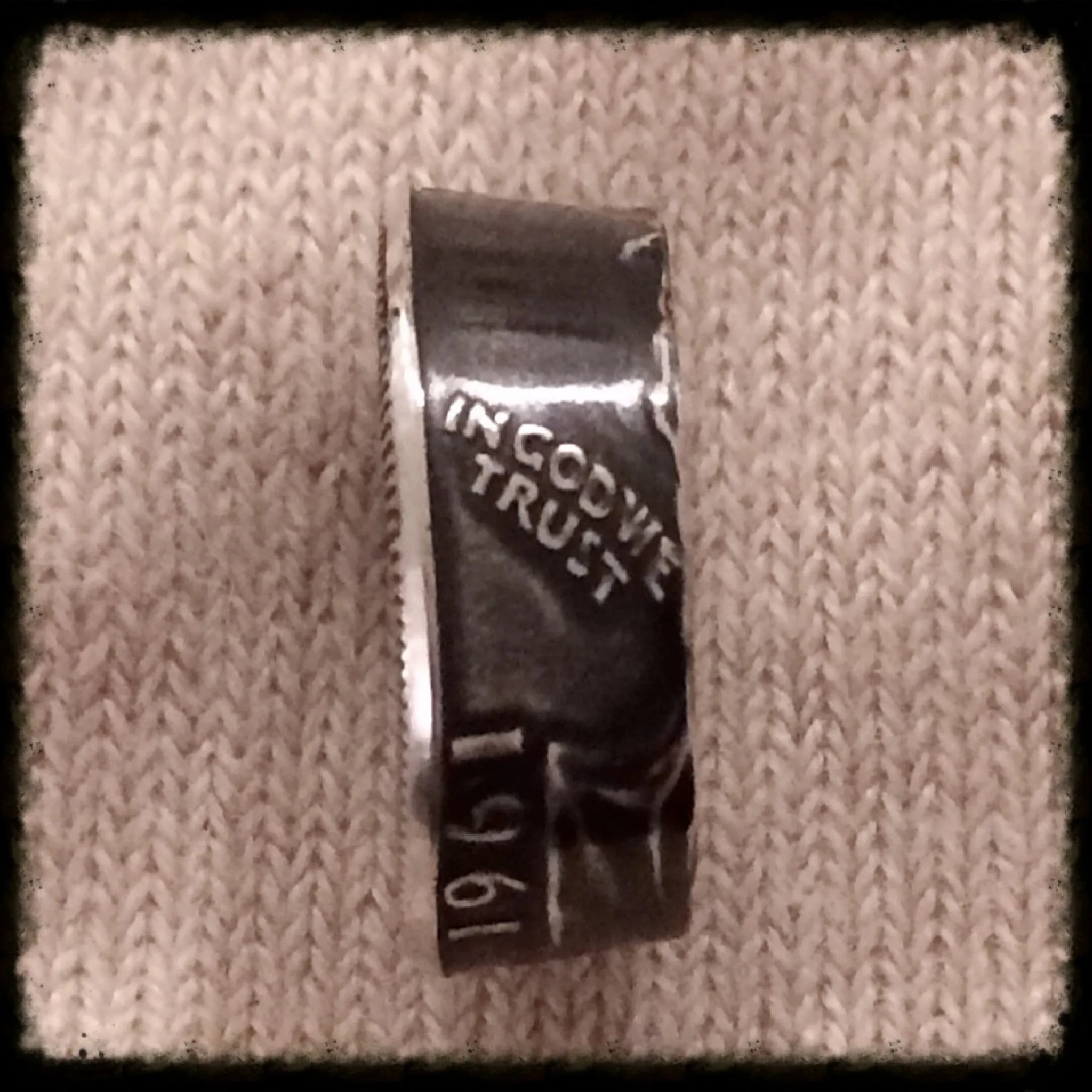 1932-1964 Silver Quarter - Birth Year Coin Ring Hand Made - Sizes 4.75 - 7.5
