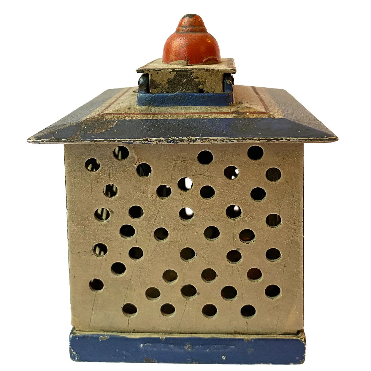 American J. & E. Stevens Painted Cast Iron Hall's Excelsior Bank Mechanical Bank