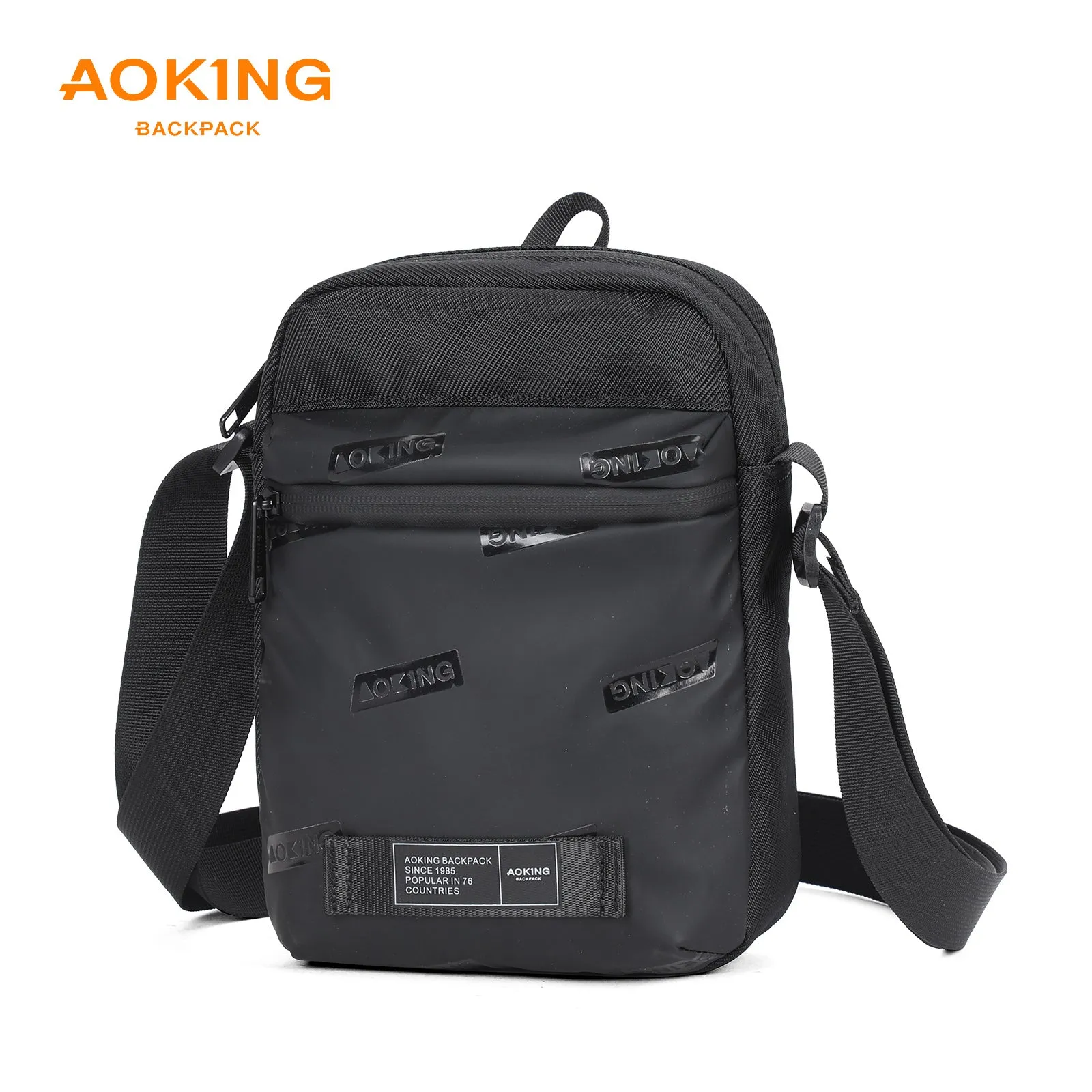 Aoking Black Fashion Men Waterproof Sling Bag XK3053