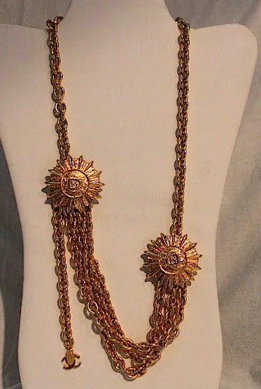 Authentic Chanel Vintage Large Medallion Coin Necklace