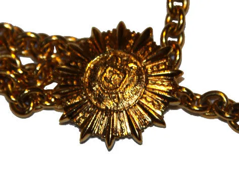 Authentic Chanel Vintage Large Medallion Coin Necklace