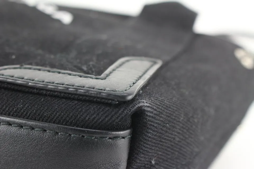 Balenciaga Black Canvas x Calfskin XS Navy Cabas 2way Crossbody 89ba629s
