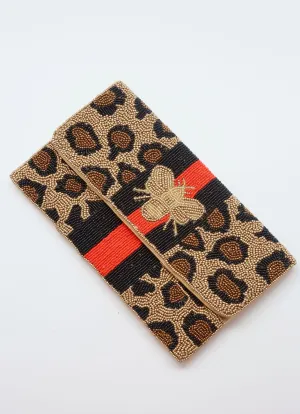 Beaded Bee Crossbody Clutches