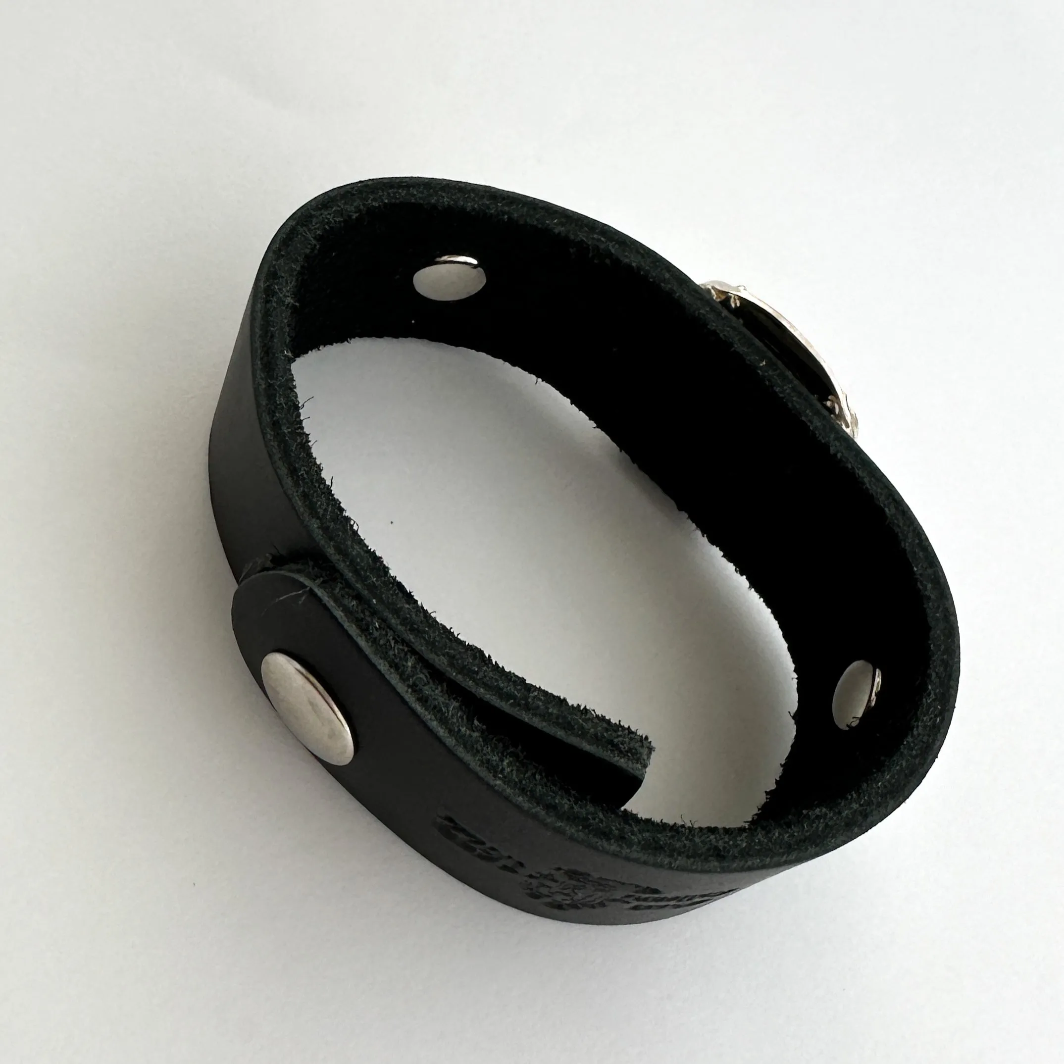 Black Leather Ghost Pirate Bracelet