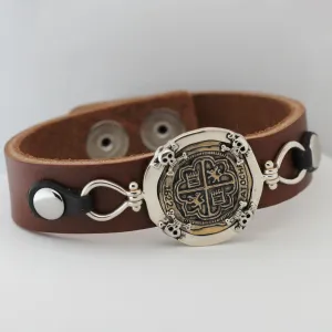 Brown Leather Ghost Pirate Bracelet