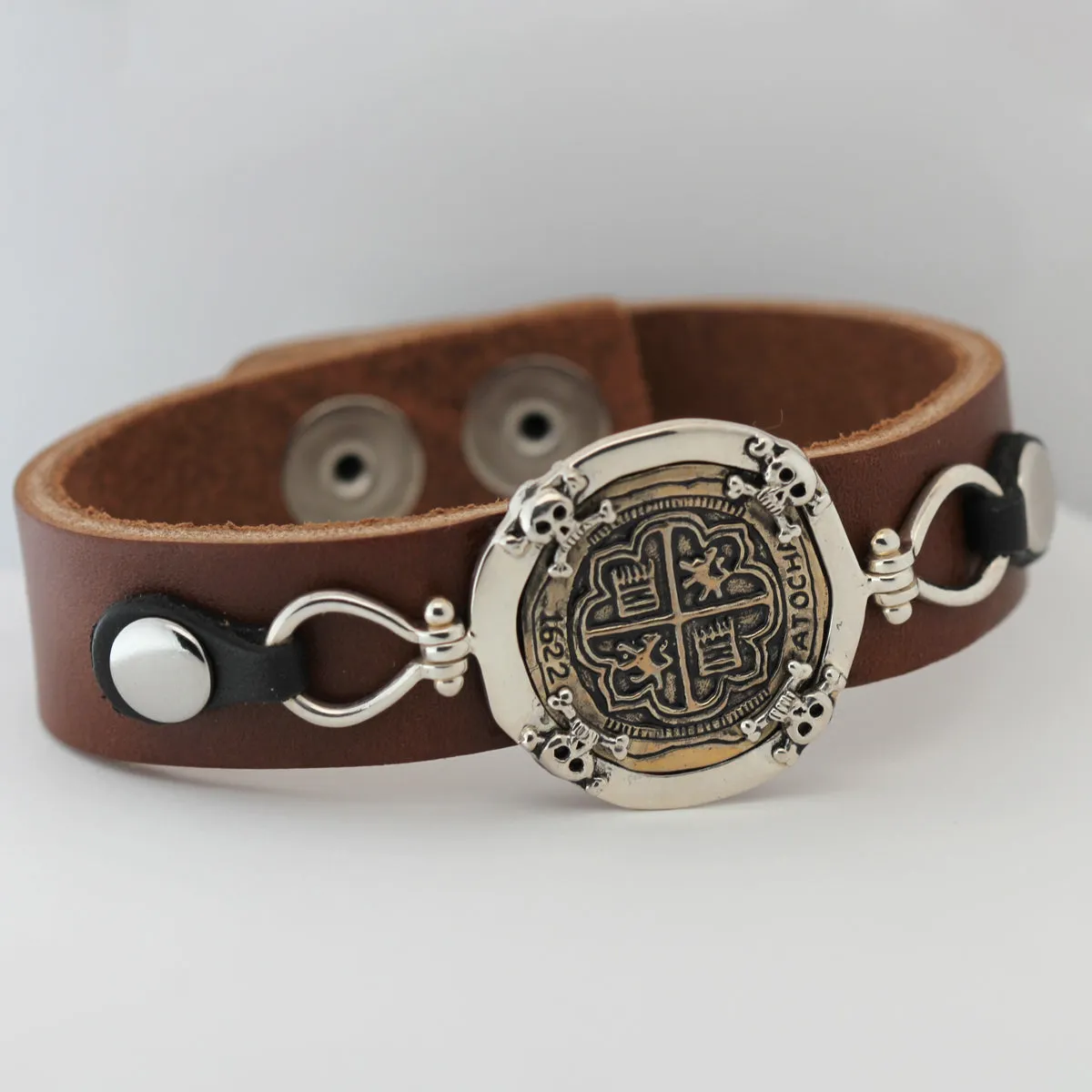 Brown Leather Ghost Pirate Bracelet