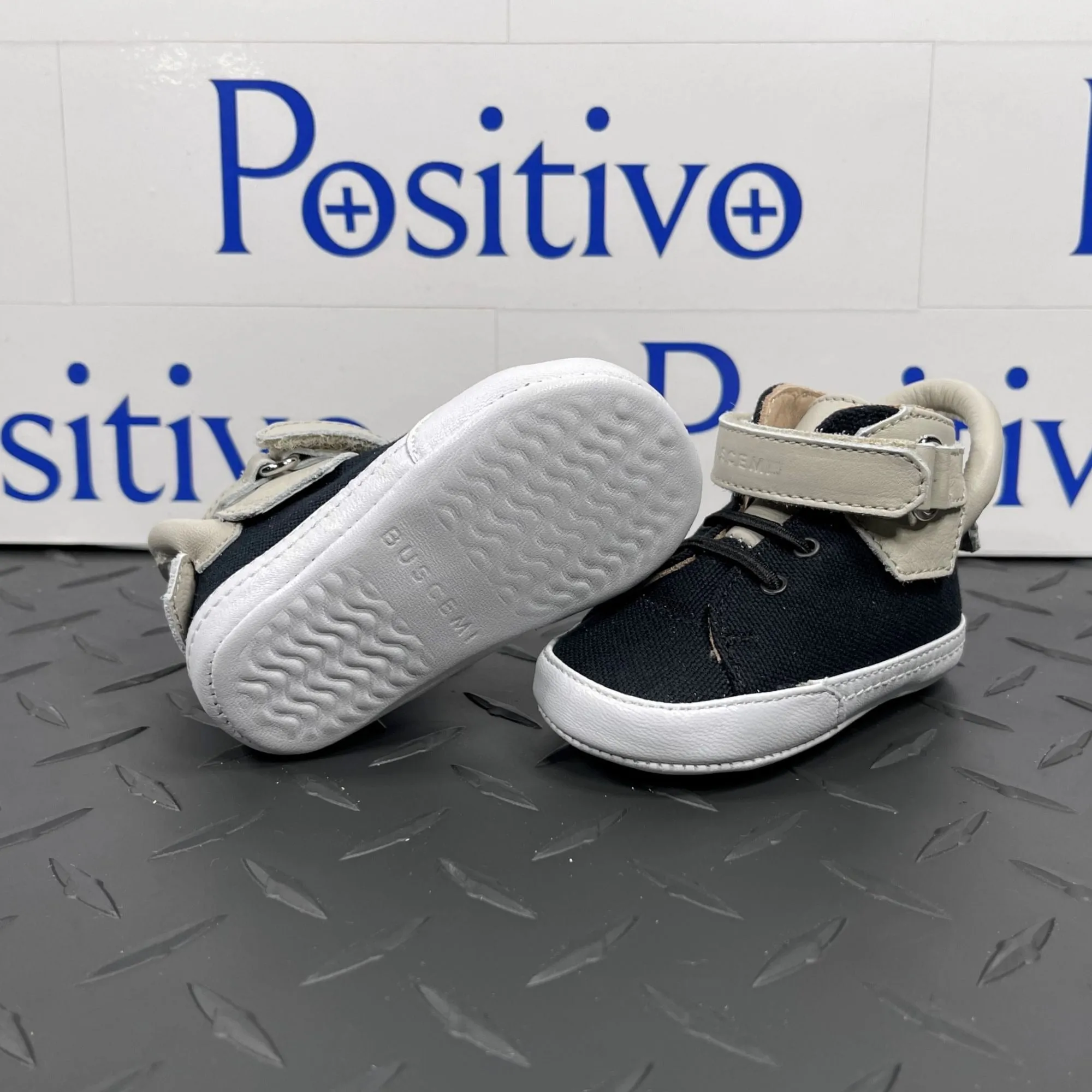 Buscemi 100MM Baby Canvas Black/Off White Sneakers