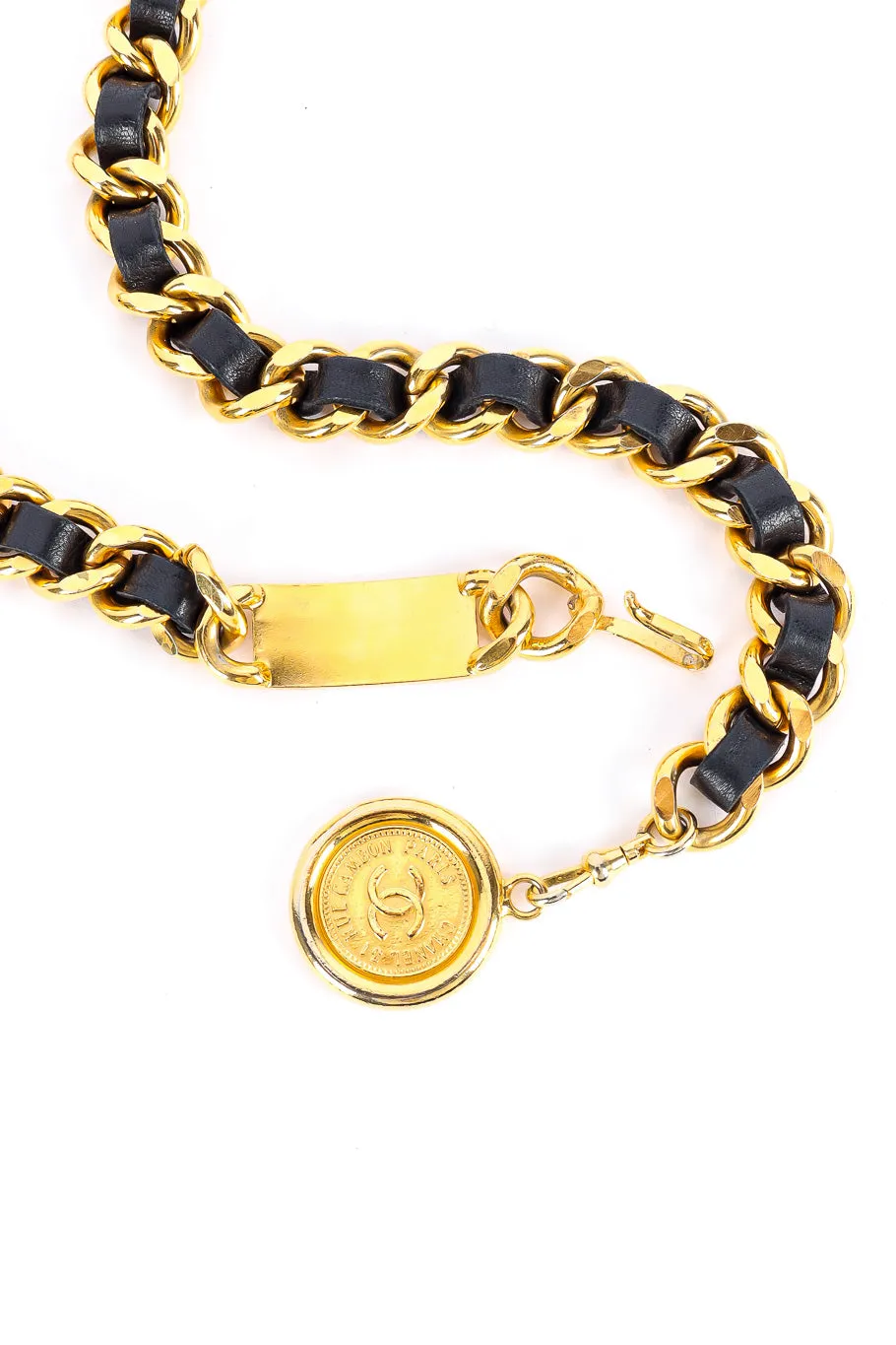 Cambon CC Leather Chain Belt