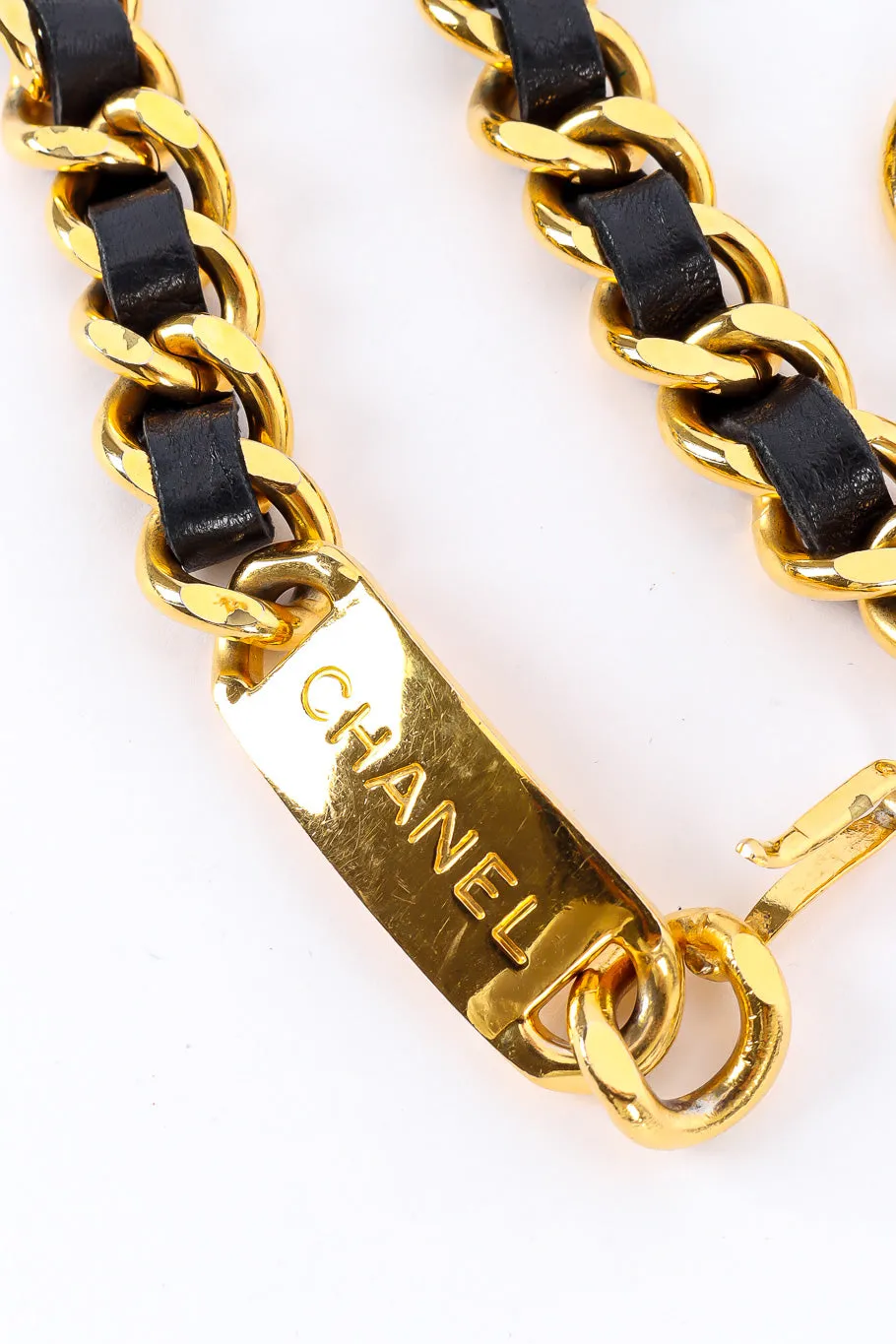 Cambon CC Leather Chain Belt
