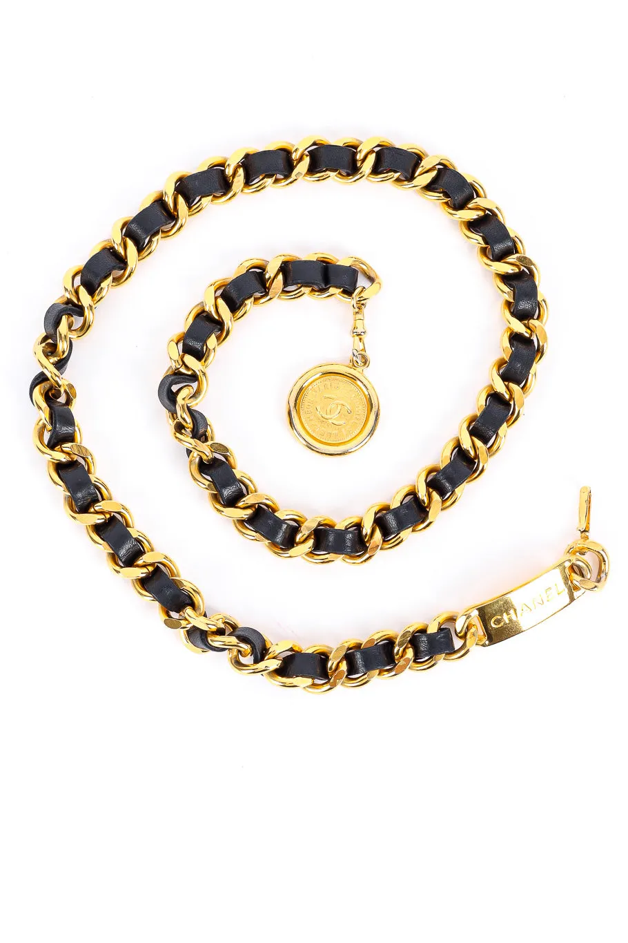 Cambon CC Leather Chain Belt