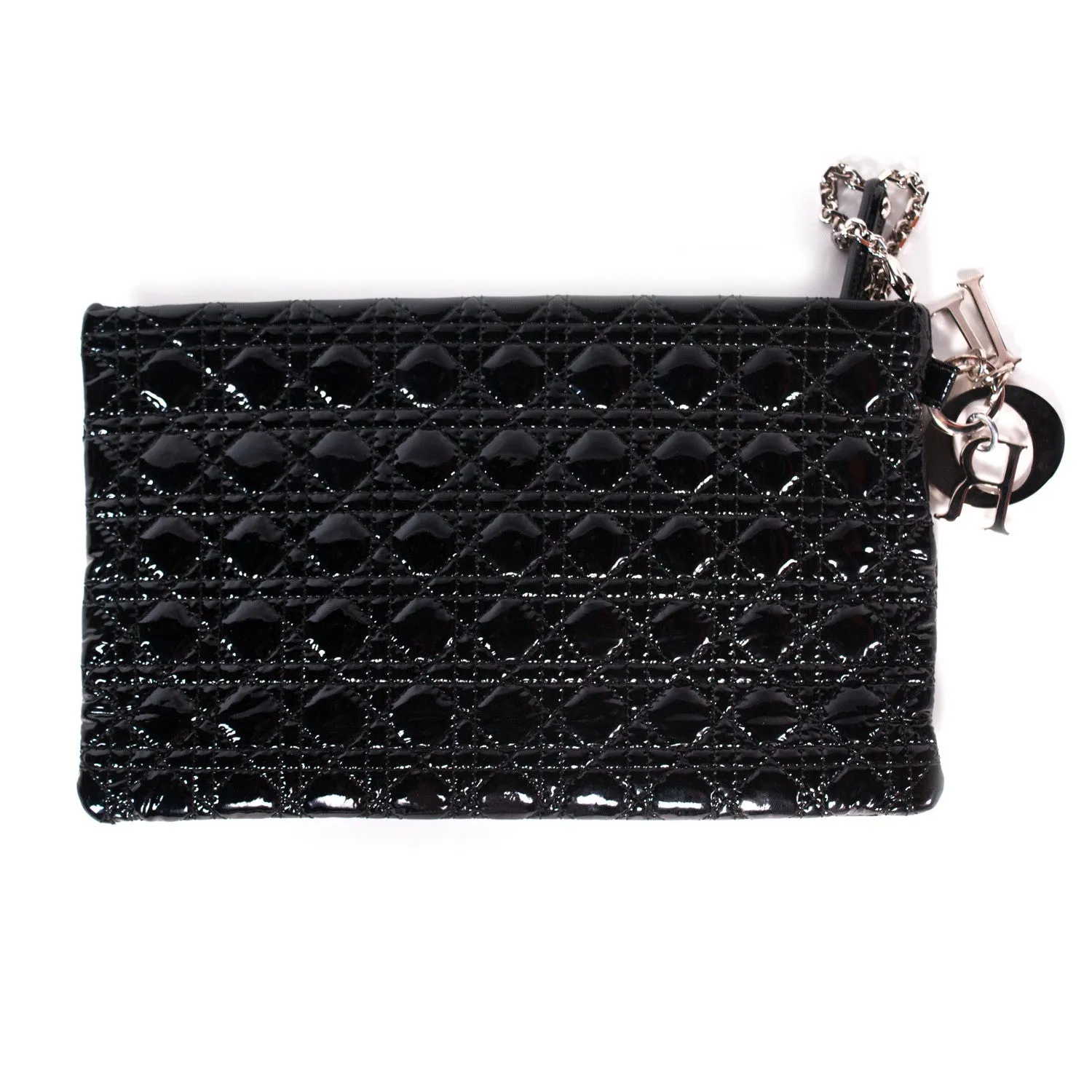 Christian Dior Cannage Patent Clutch Bag