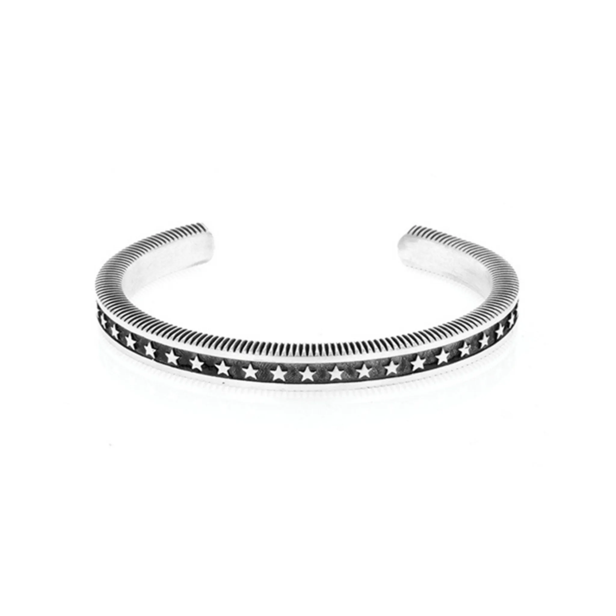 Coin Edge Cuff with Stars