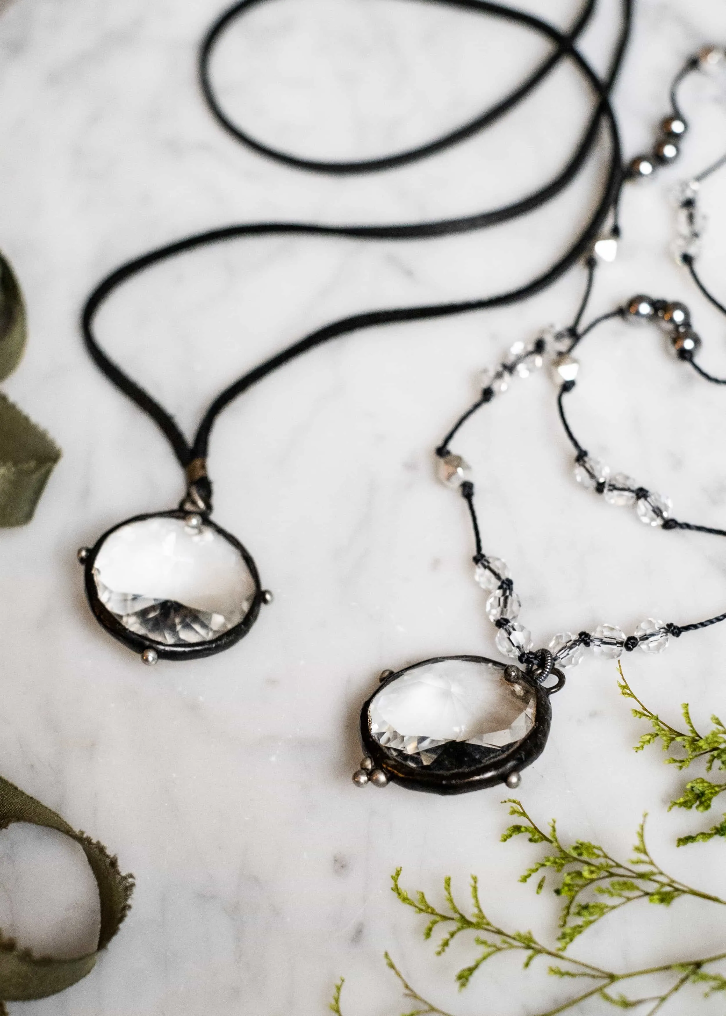 Crystal Coin Necklace
