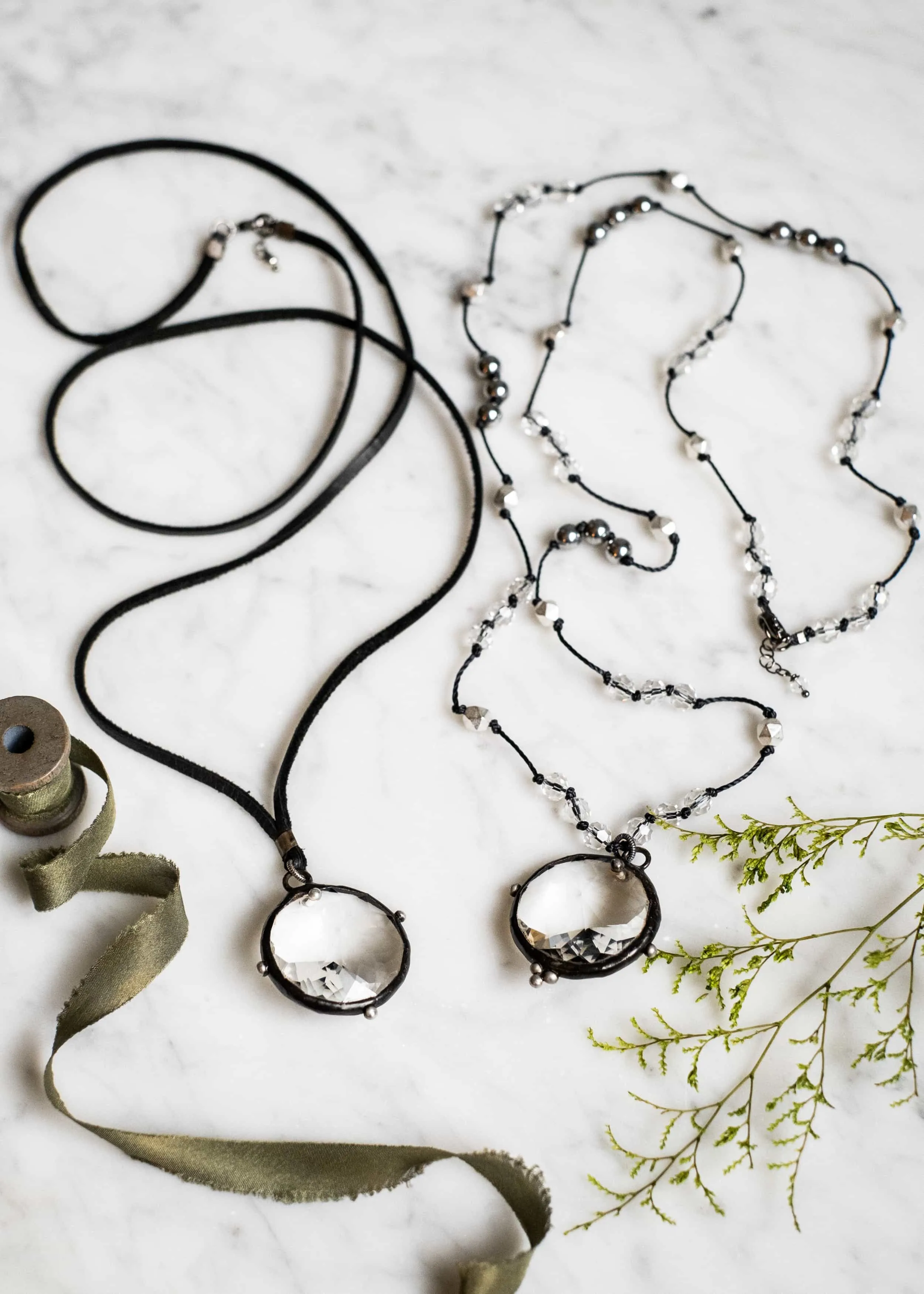 Crystal Coin Necklace
