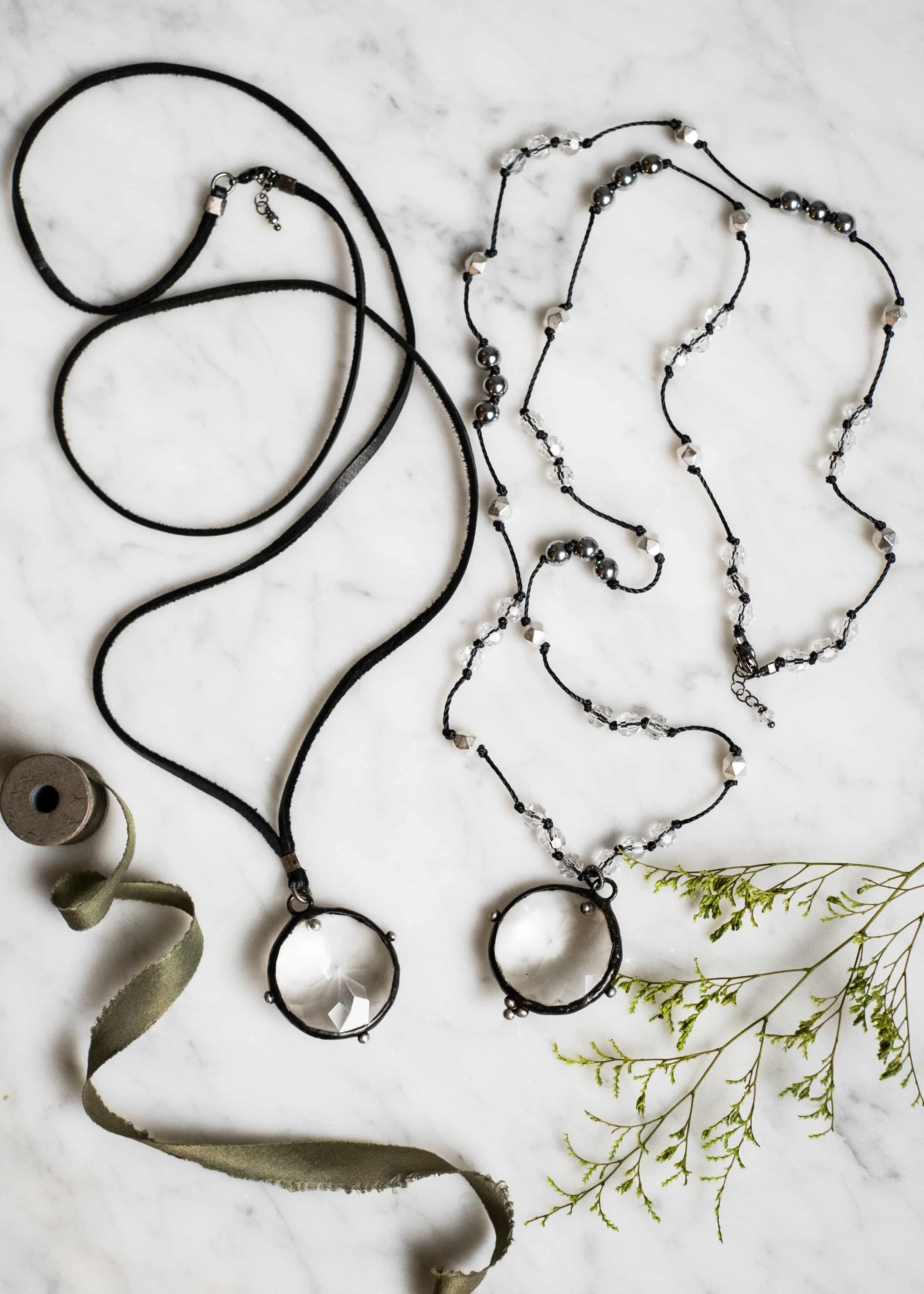 Crystal Coin Necklace