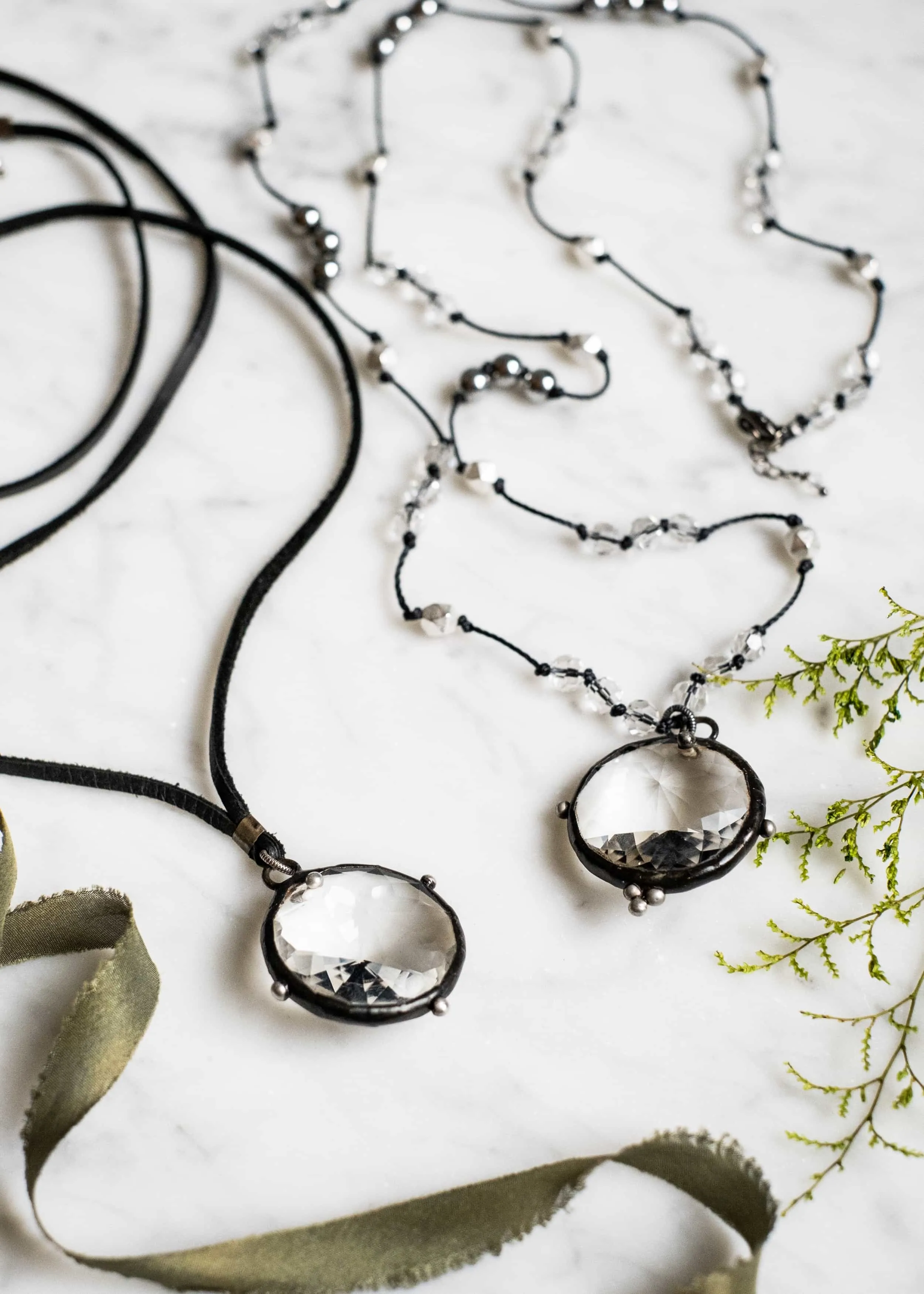 Crystal Coin Necklace