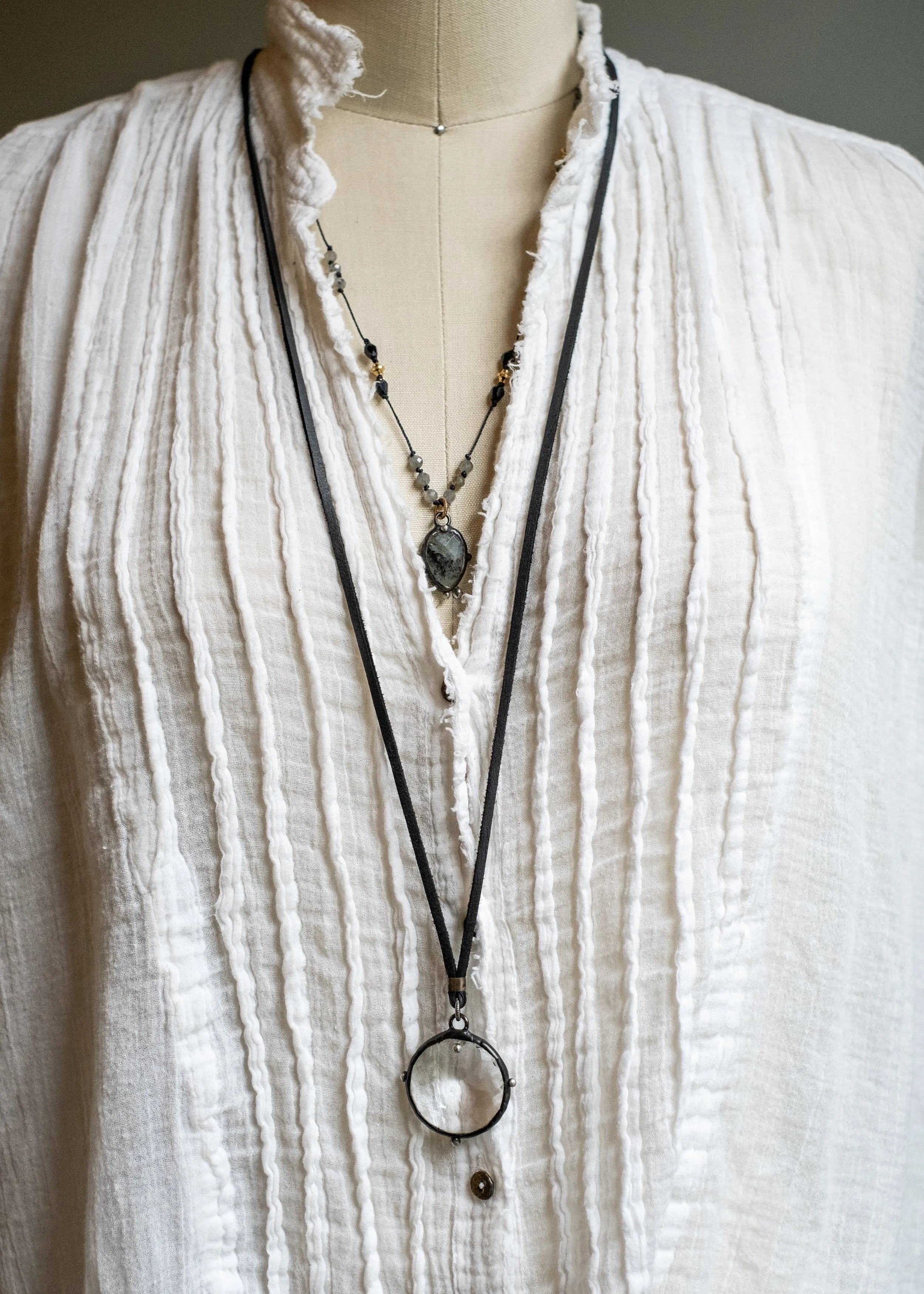 Crystal Coin Necklace