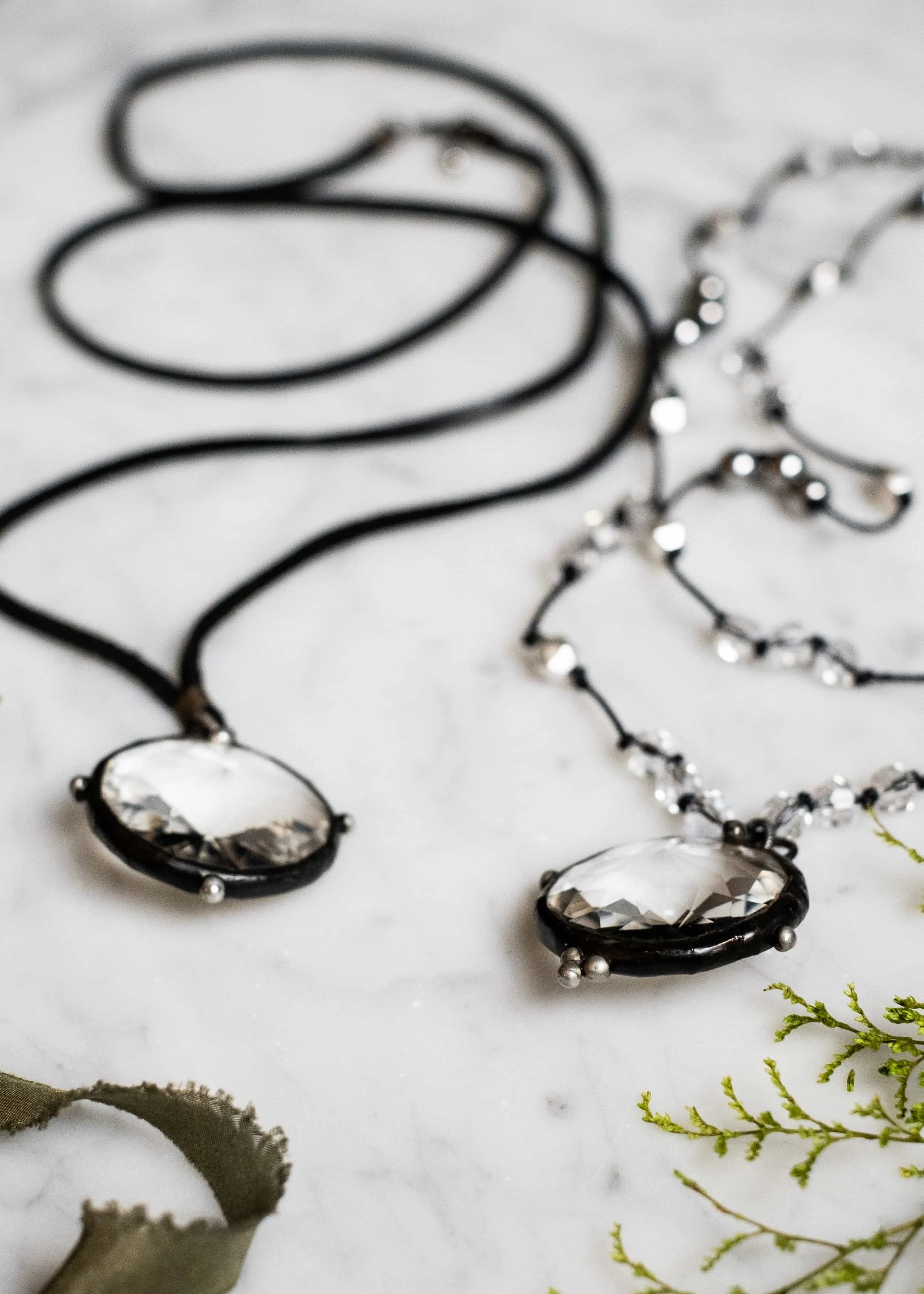 Crystal Coin Necklace