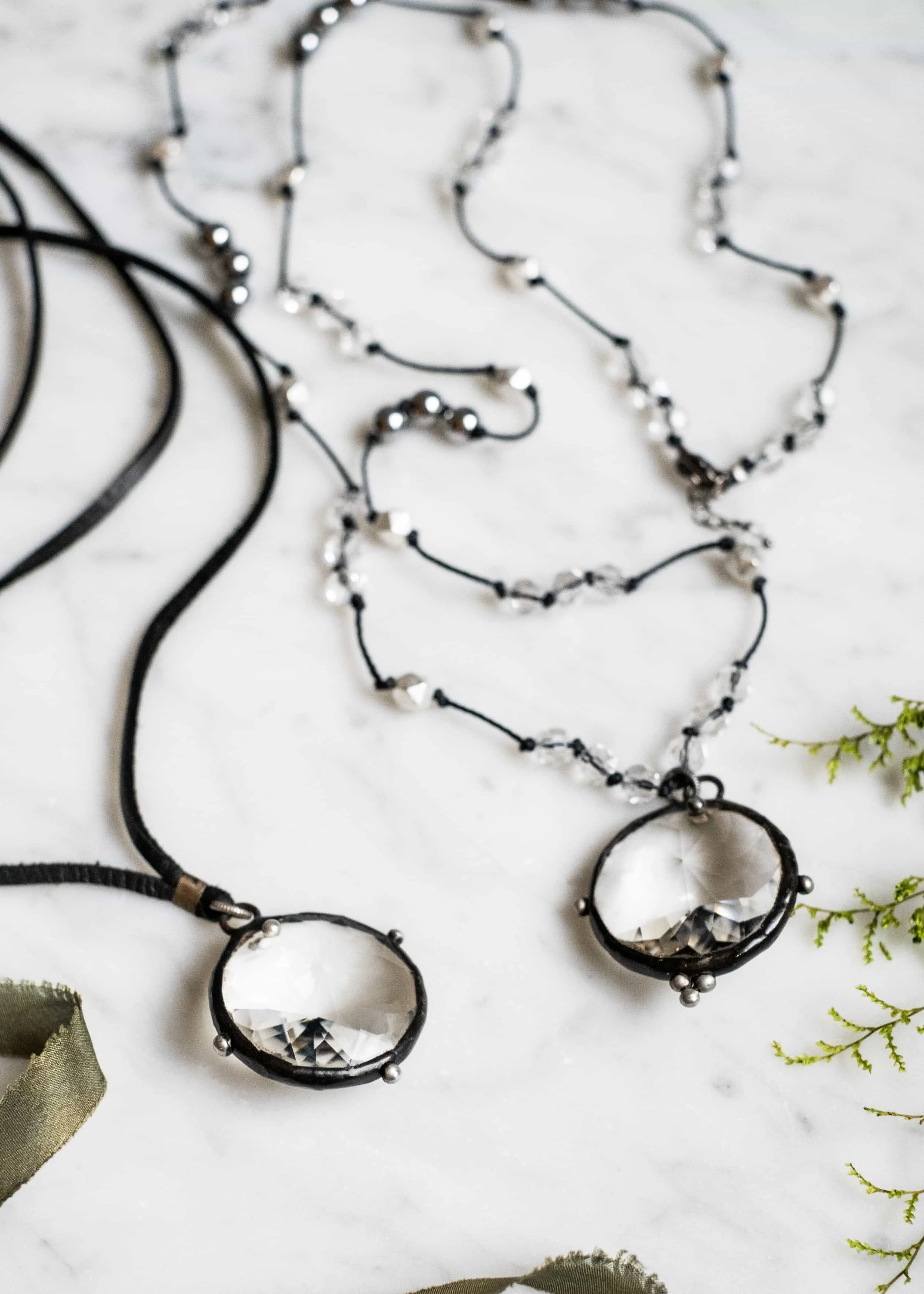 Crystal Coin Necklace