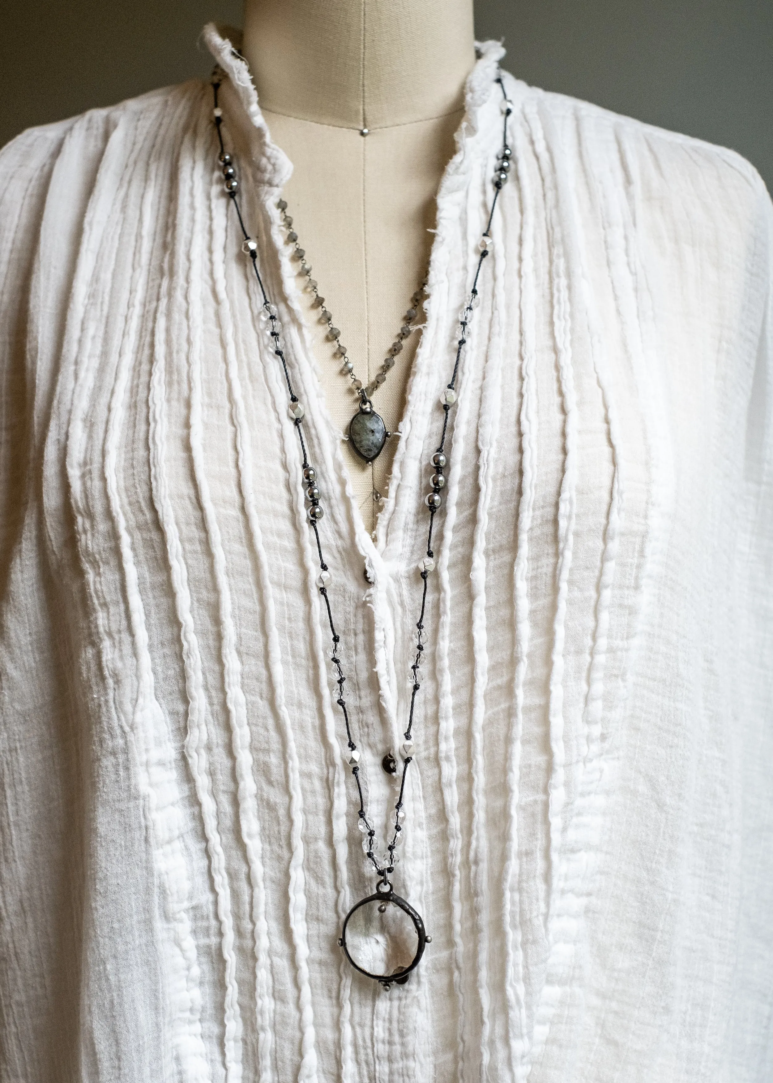 Crystal Coin Necklace