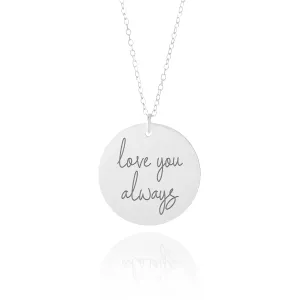 Custom Handwriting Necklace - Disc