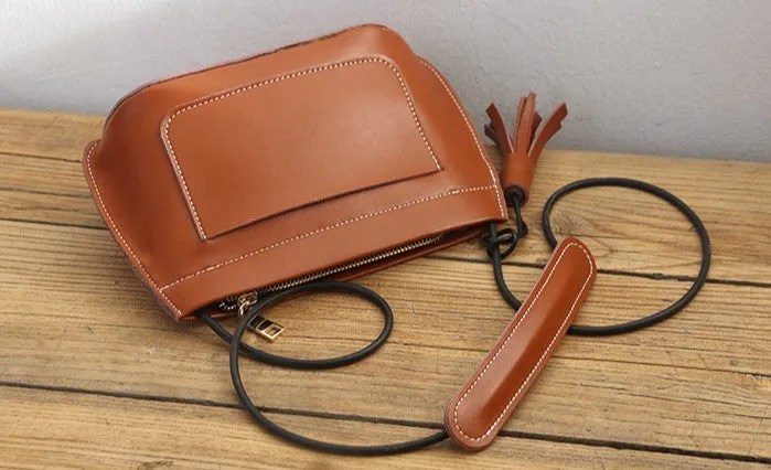 Dark Brown Womens Crossbody Leather Bags Cute Small Leather Crossbody Bags for Women