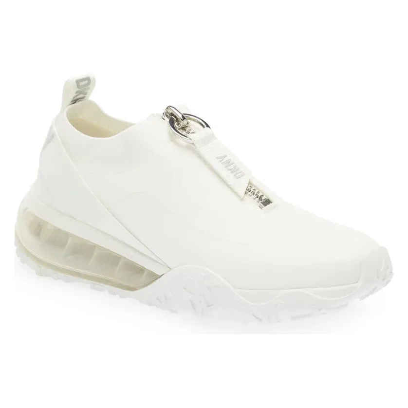 DKNY Kadia Zip-Up Sneaker - WHT