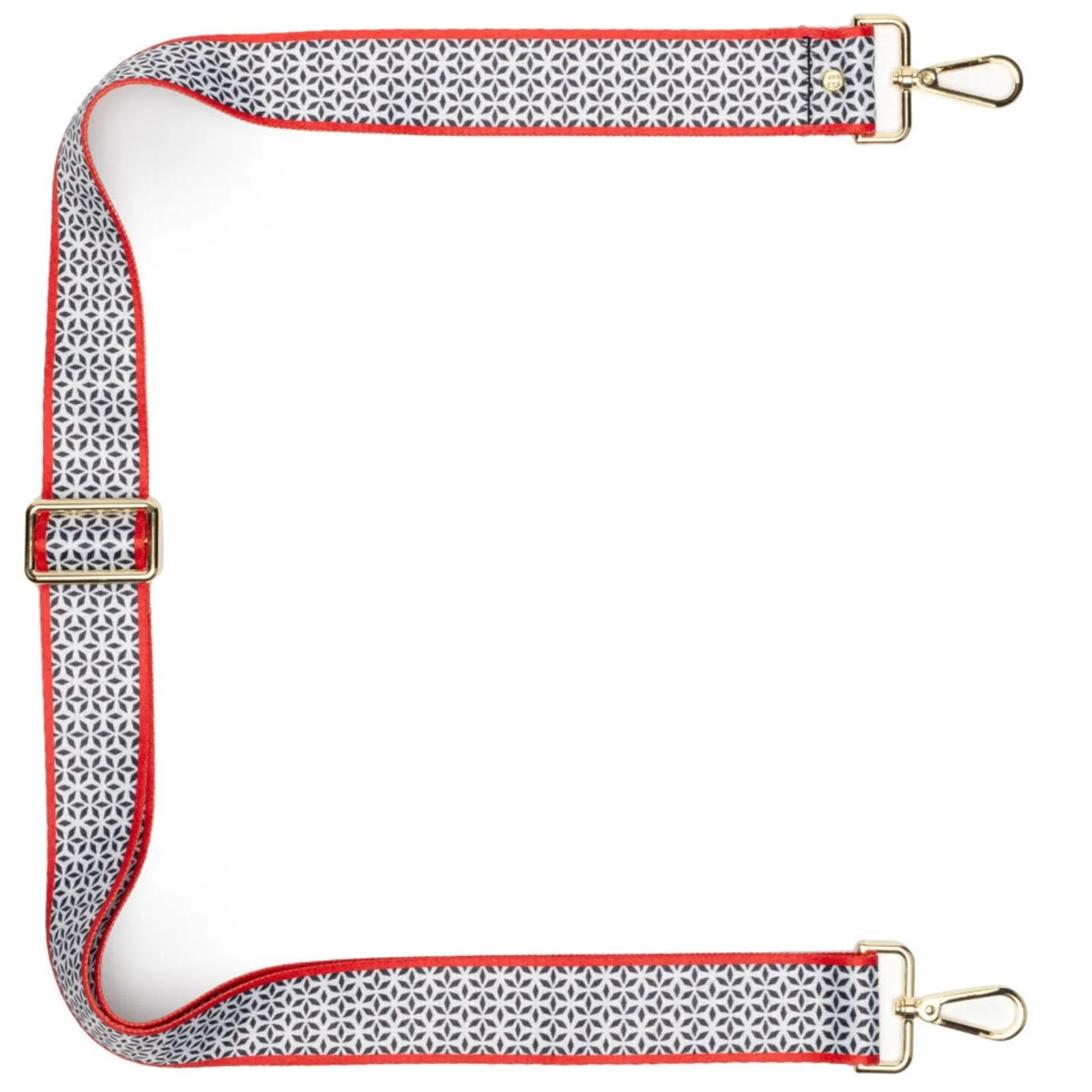 Elie Beaumont Bag Strap - Black & Red Motif