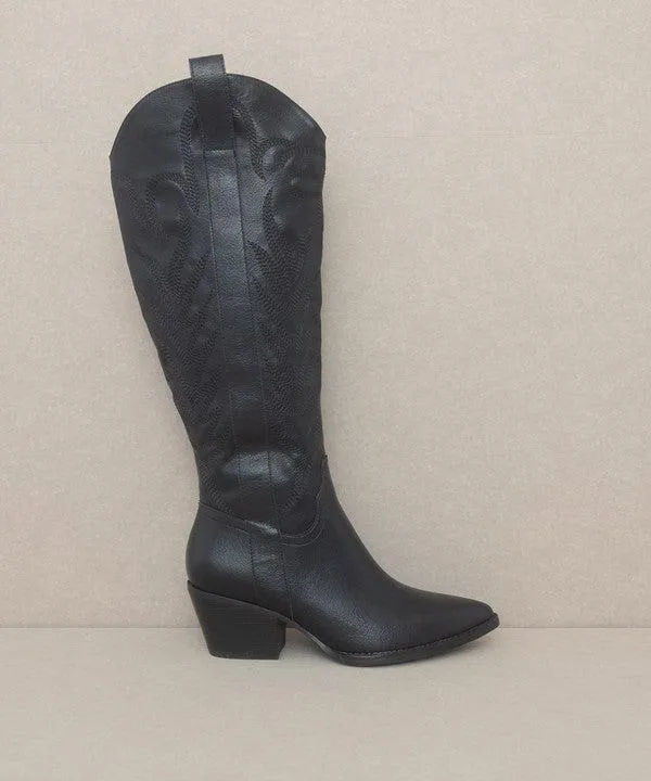 Embroidered Tall Boot