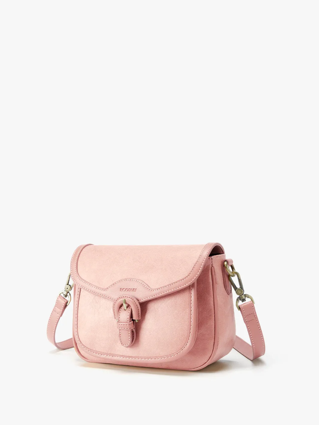 Evelina Washable Paper Vintage Saddle Crossbody