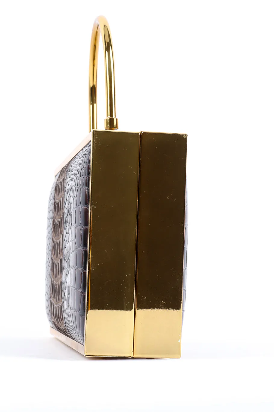Gold Frame Embossed Box Bag
