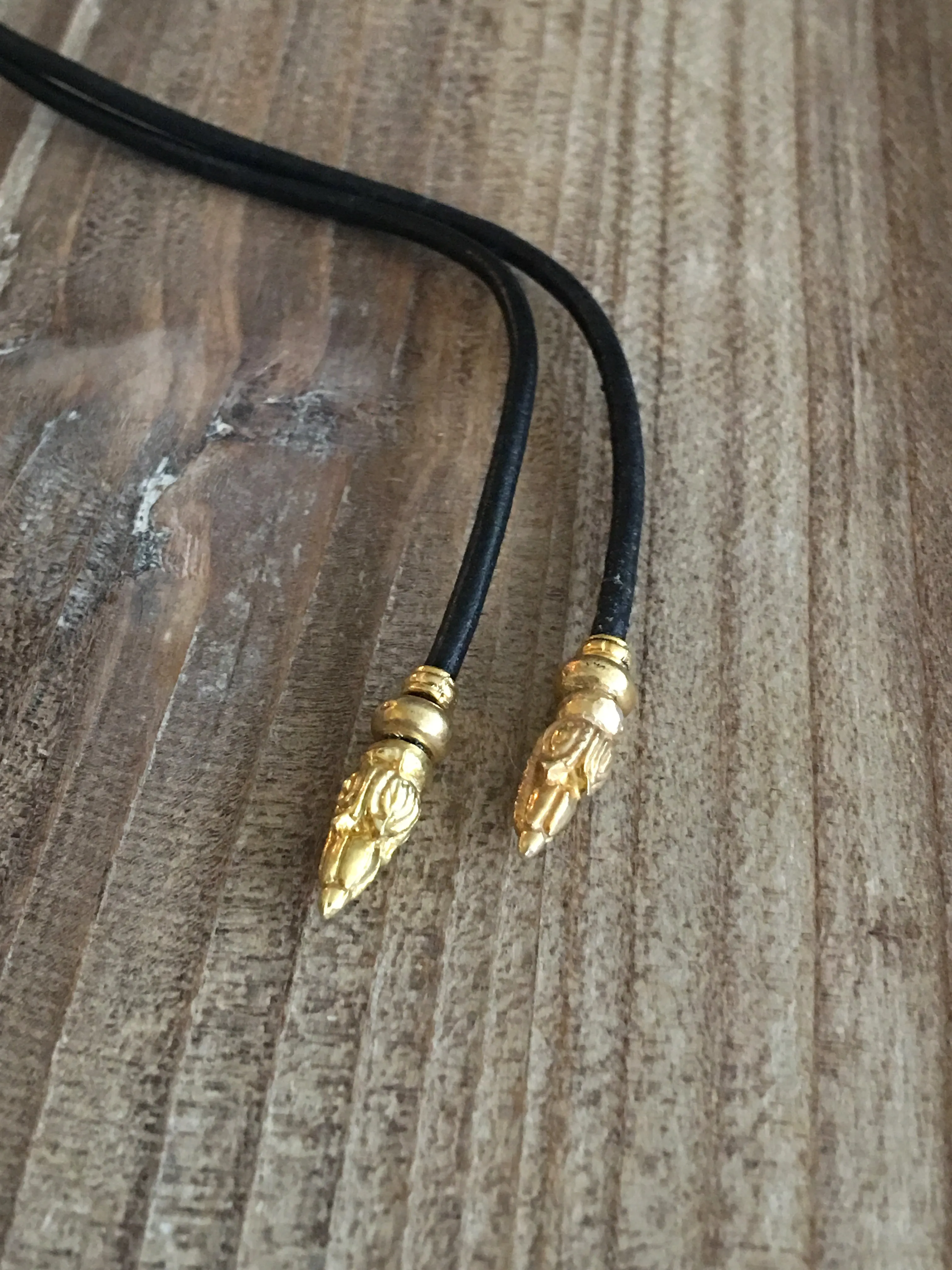 Golden Strengthing Foo Dragon Necklace