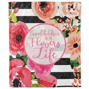 Grandchildren Are the Flowers of Life Blanket