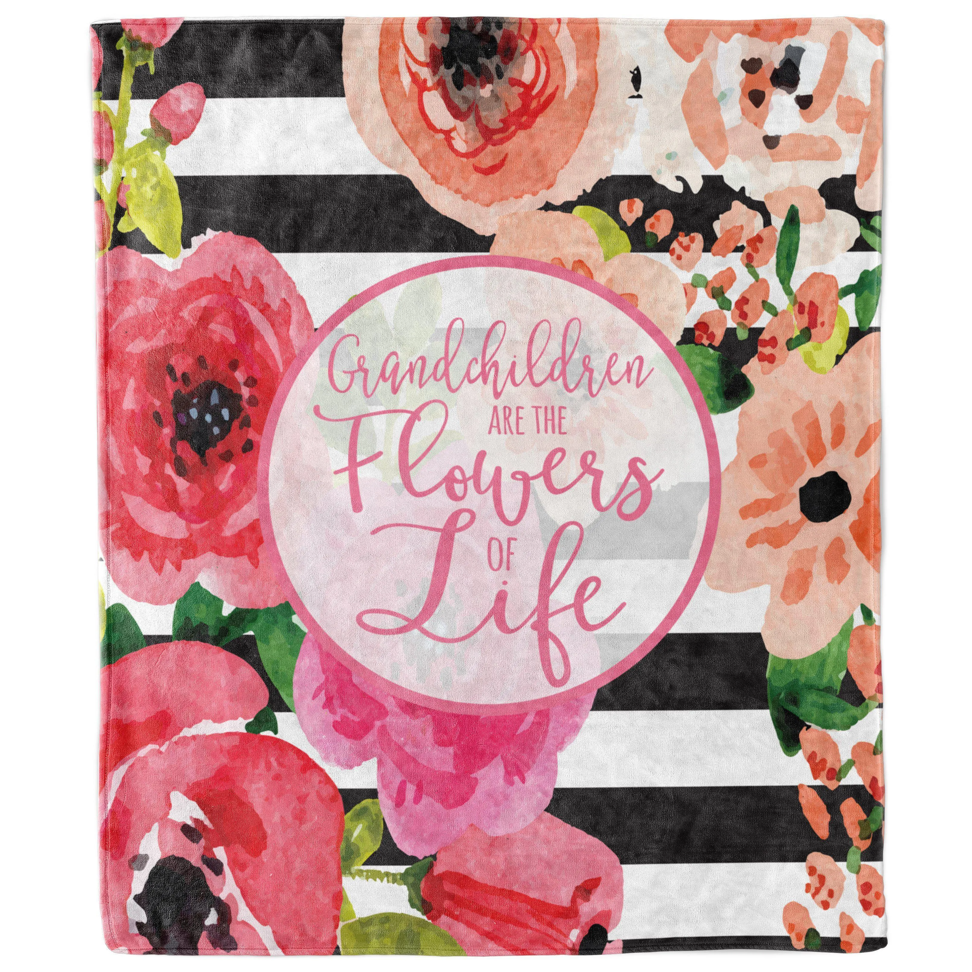 Grandchildren Are the Flowers of Life Blanket