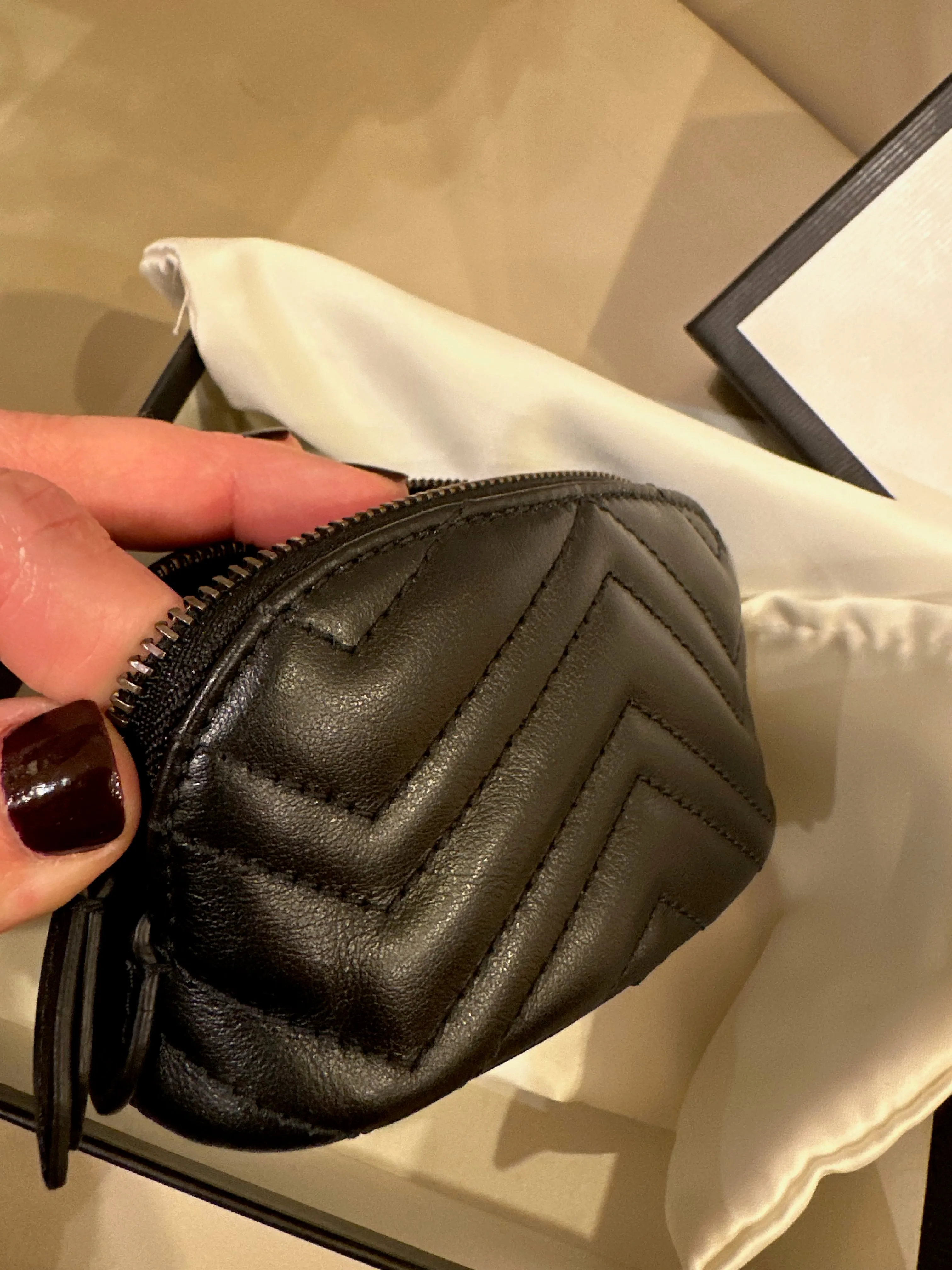 Gucci Marmont Leather Dome Coin Purse