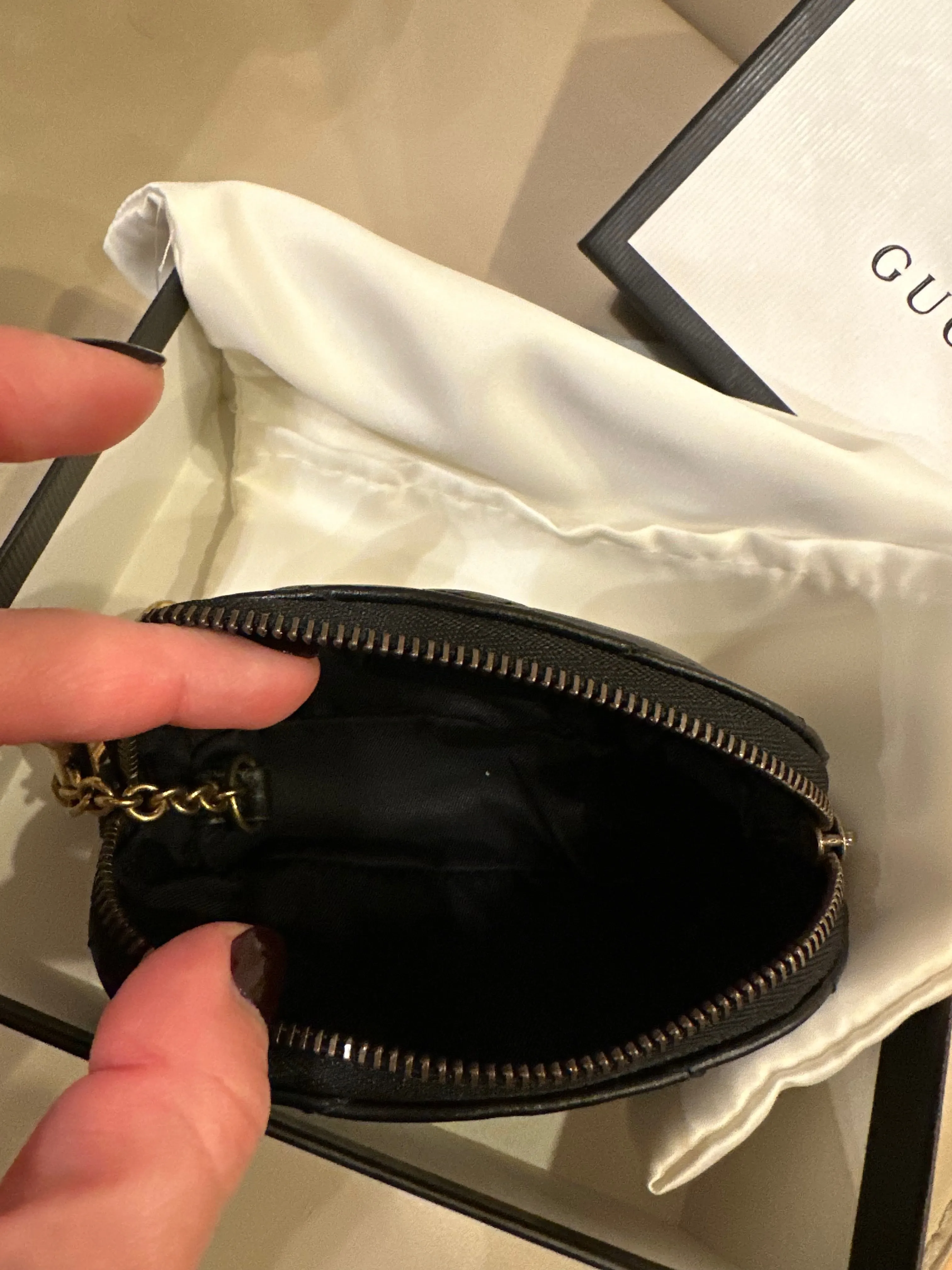Gucci Marmont Leather Dome Coin Purse