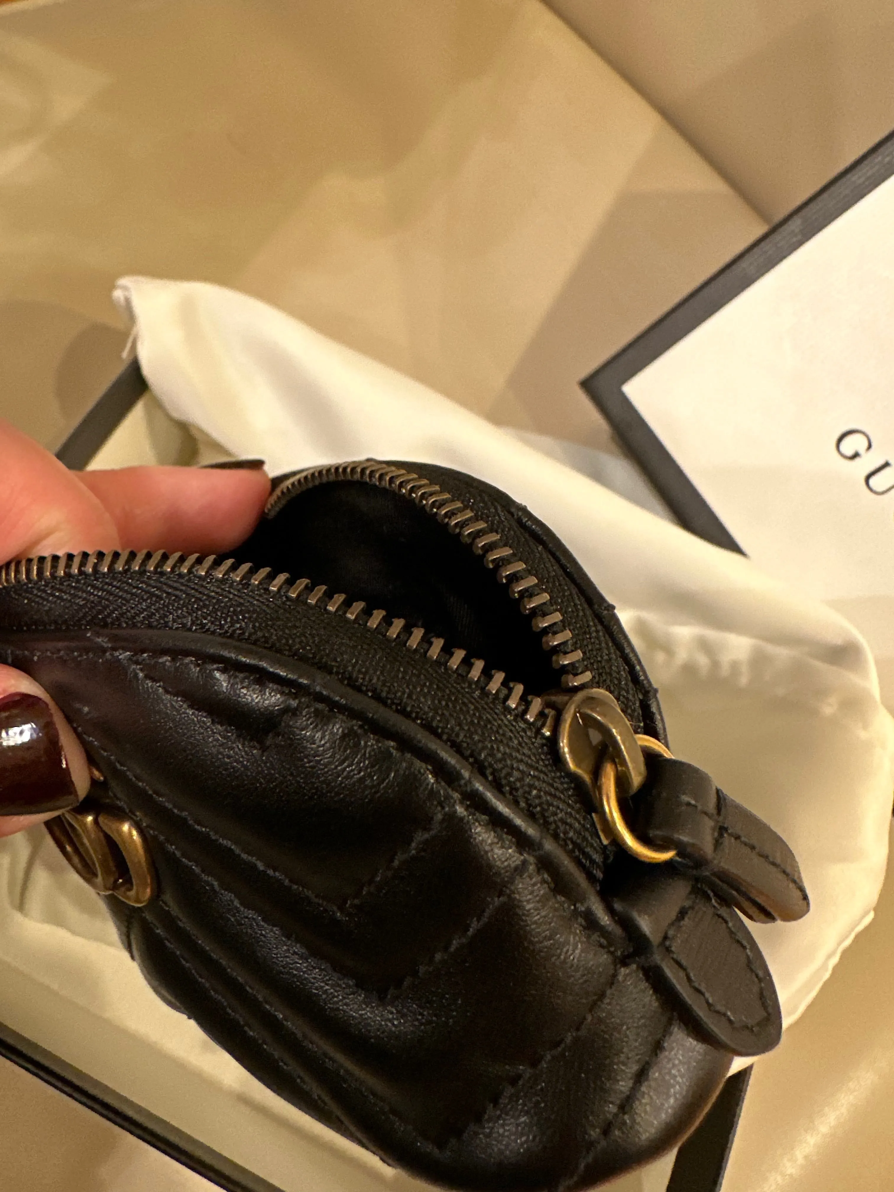 Gucci Marmont Leather Dome Coin Purse