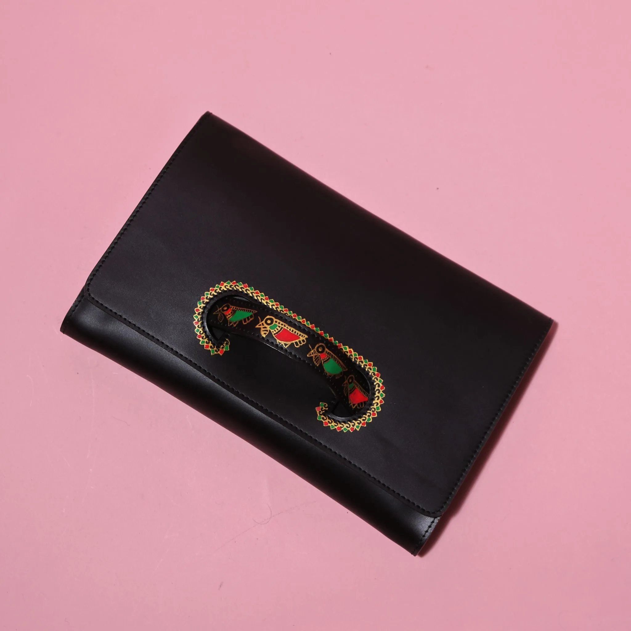 Handheld Envelope Clutch – Black