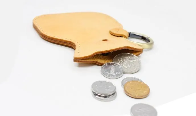 HANDMADE LEATHER CUTE Women Keyring Change Holder Pouch PERSONALIZED MONOGRAMMED GIFT CUSTOM Coin Wallet Holder