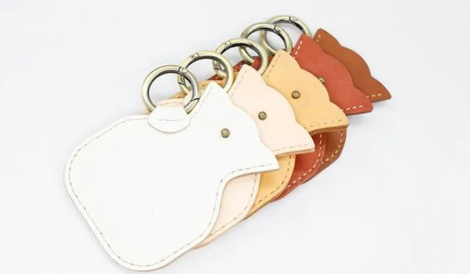 HANDMADE LEATHER CUTE Women Keyring Change Holder Pouch PERSONALIZED MONOGRAMMED GIFT CUSTOM Coin Wallet Holder