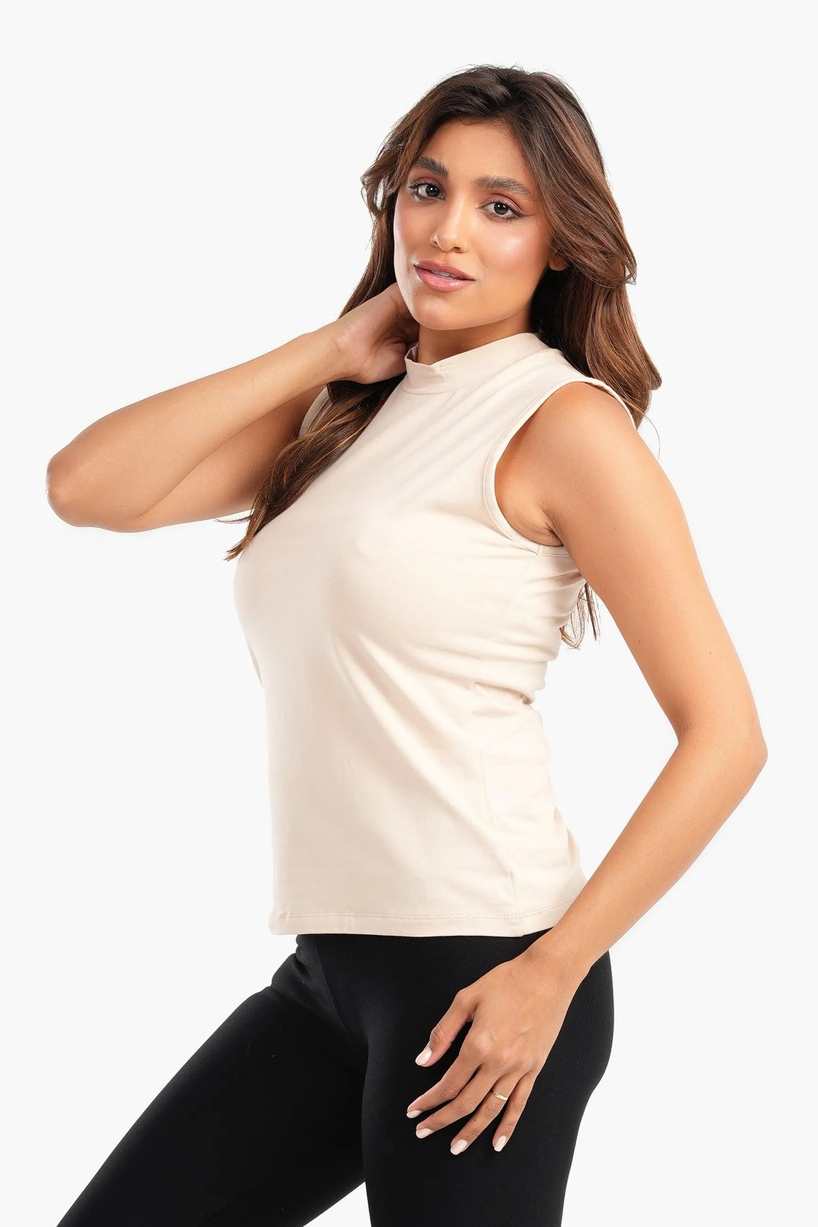 High Neck Slim Fit Top
