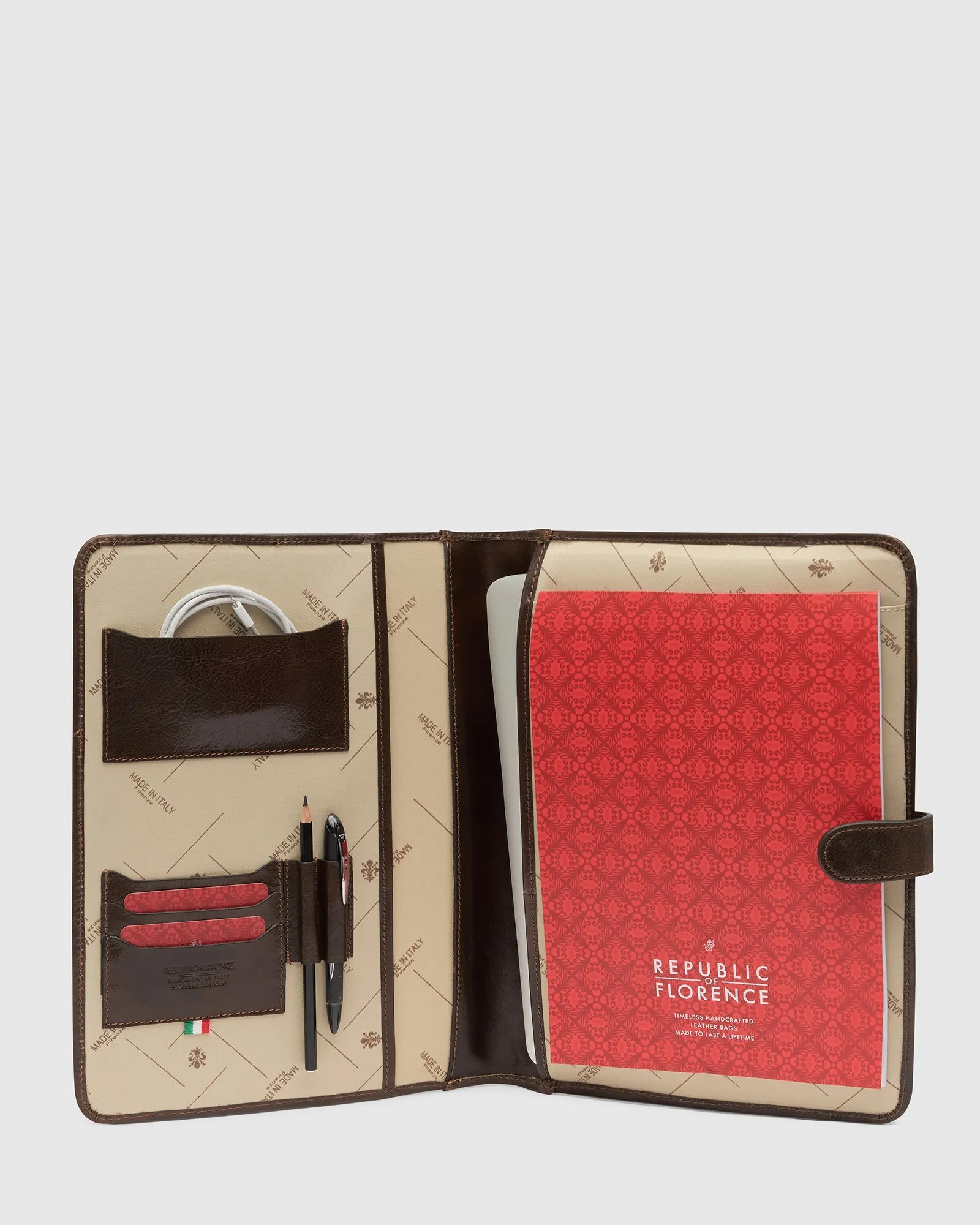 Imperial Chocolate - Clip On Leather Compendium