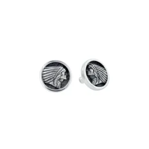 Indian Headdress Coin Stud Earrings