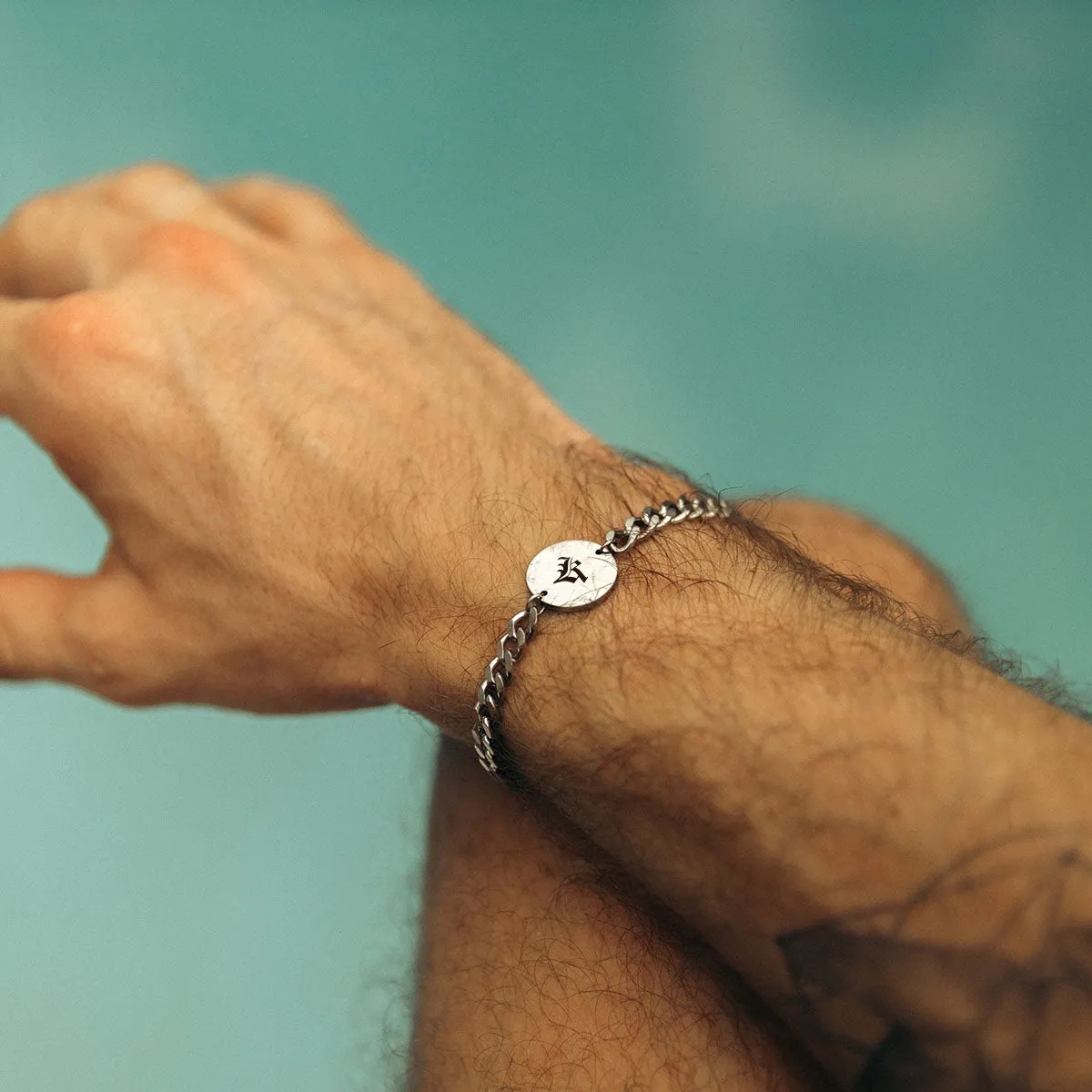 Initial Chain Coin Bracelet