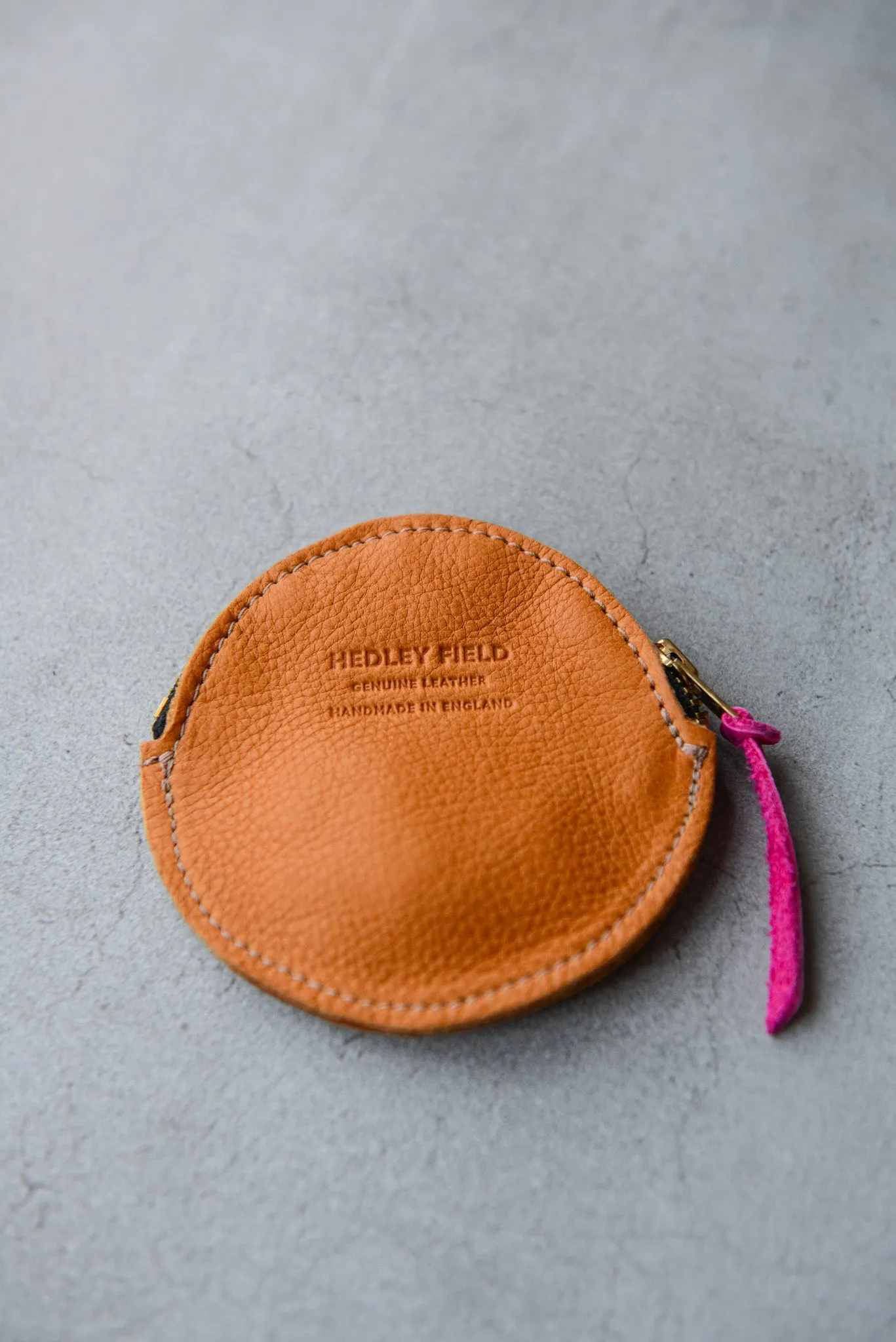 INITIAL CIRCLE PURSE - OCHRE YELLOW