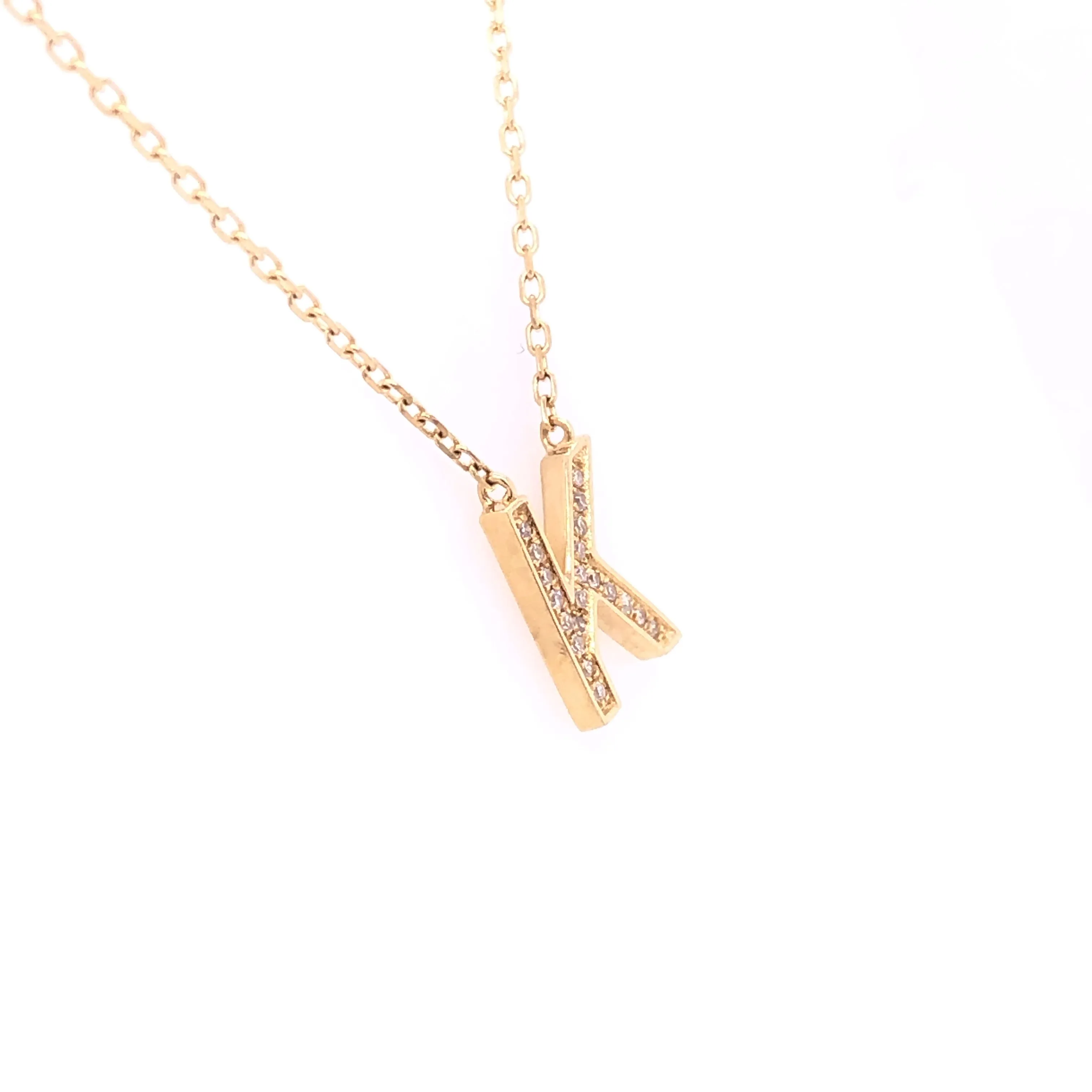 Initial Diamond Necklace "K" - 58641