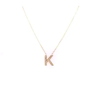 Initial Diamond Necklace "K" - 58641