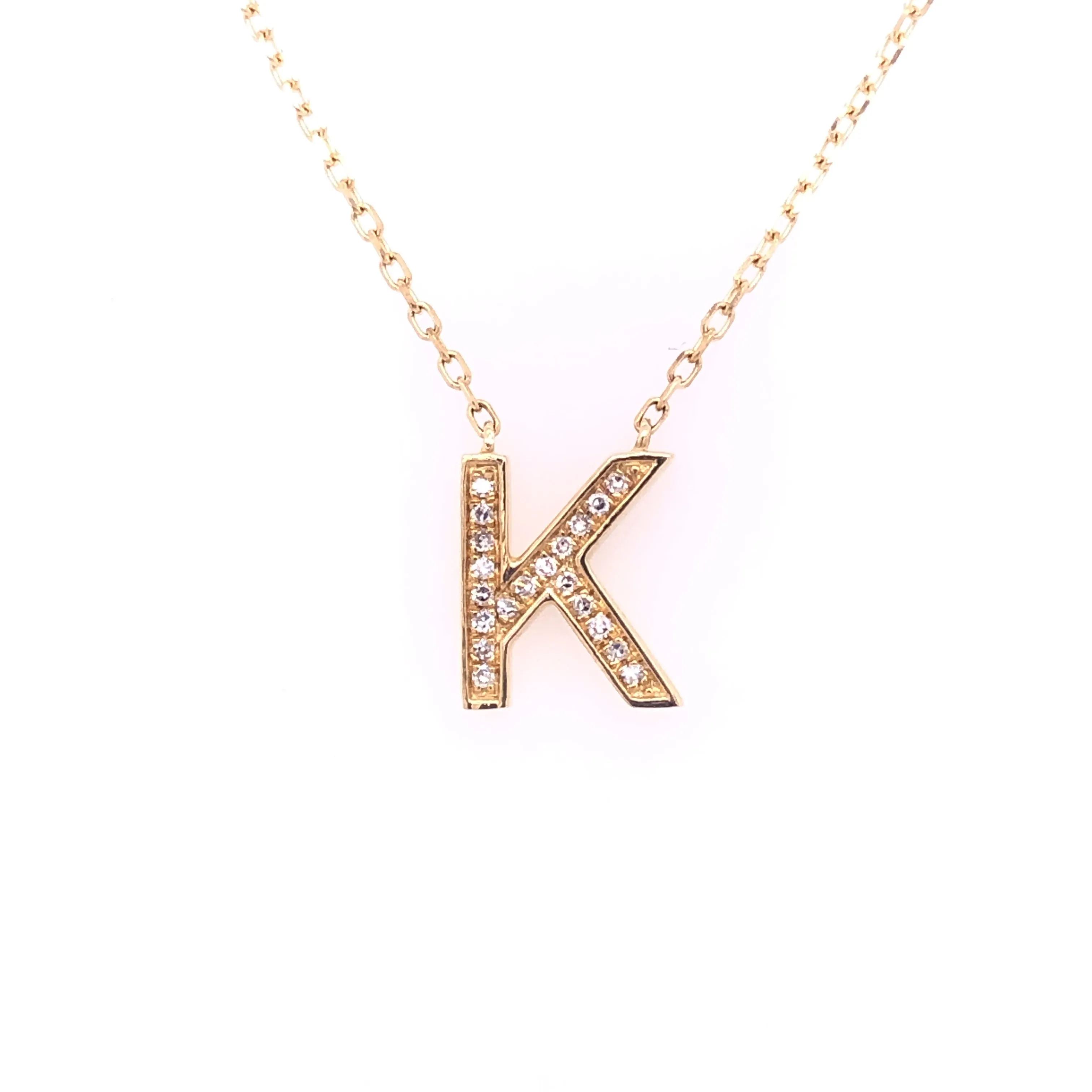 Initial Diamond Necklace "K" - 58641